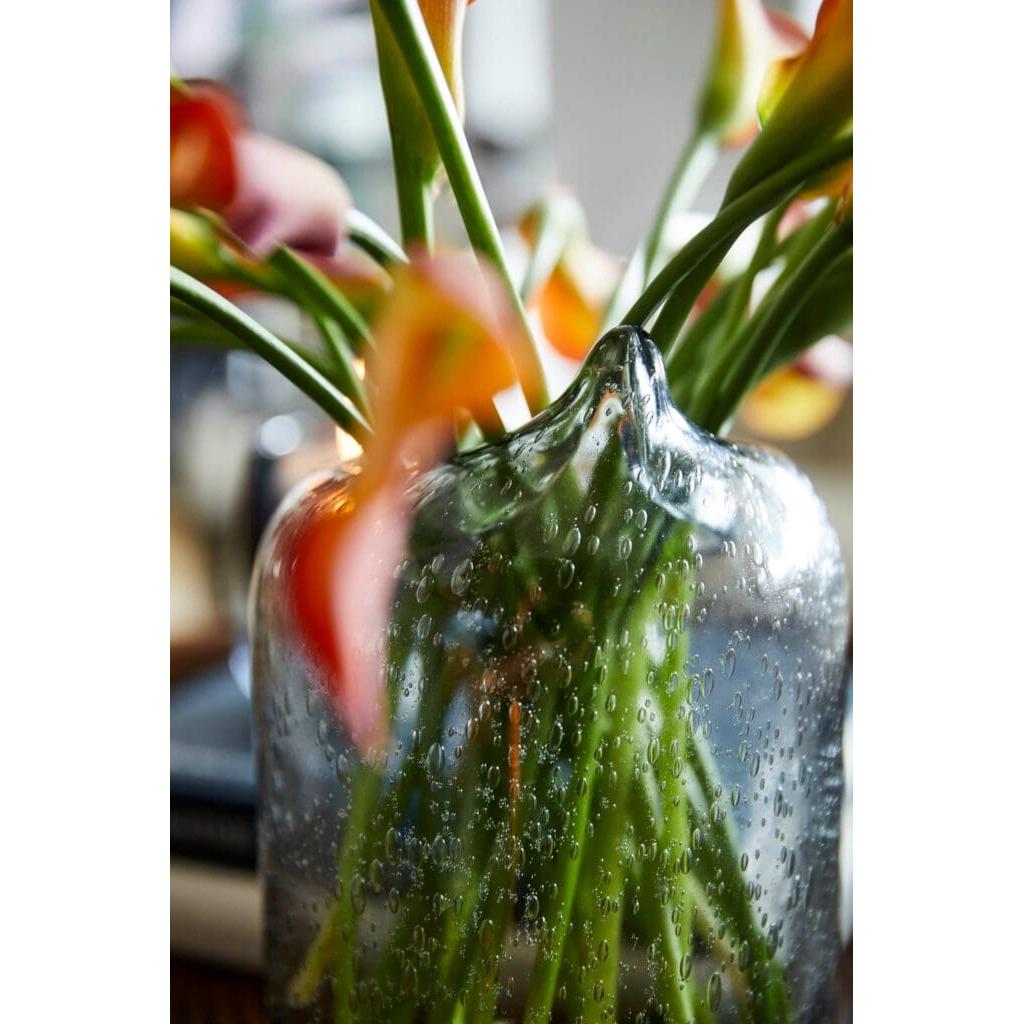 Cyan Design 11085 Clear Small Oxtail Vase - Elegant Home Decor for Living Room, Dining Table & Wedding Centerpieces