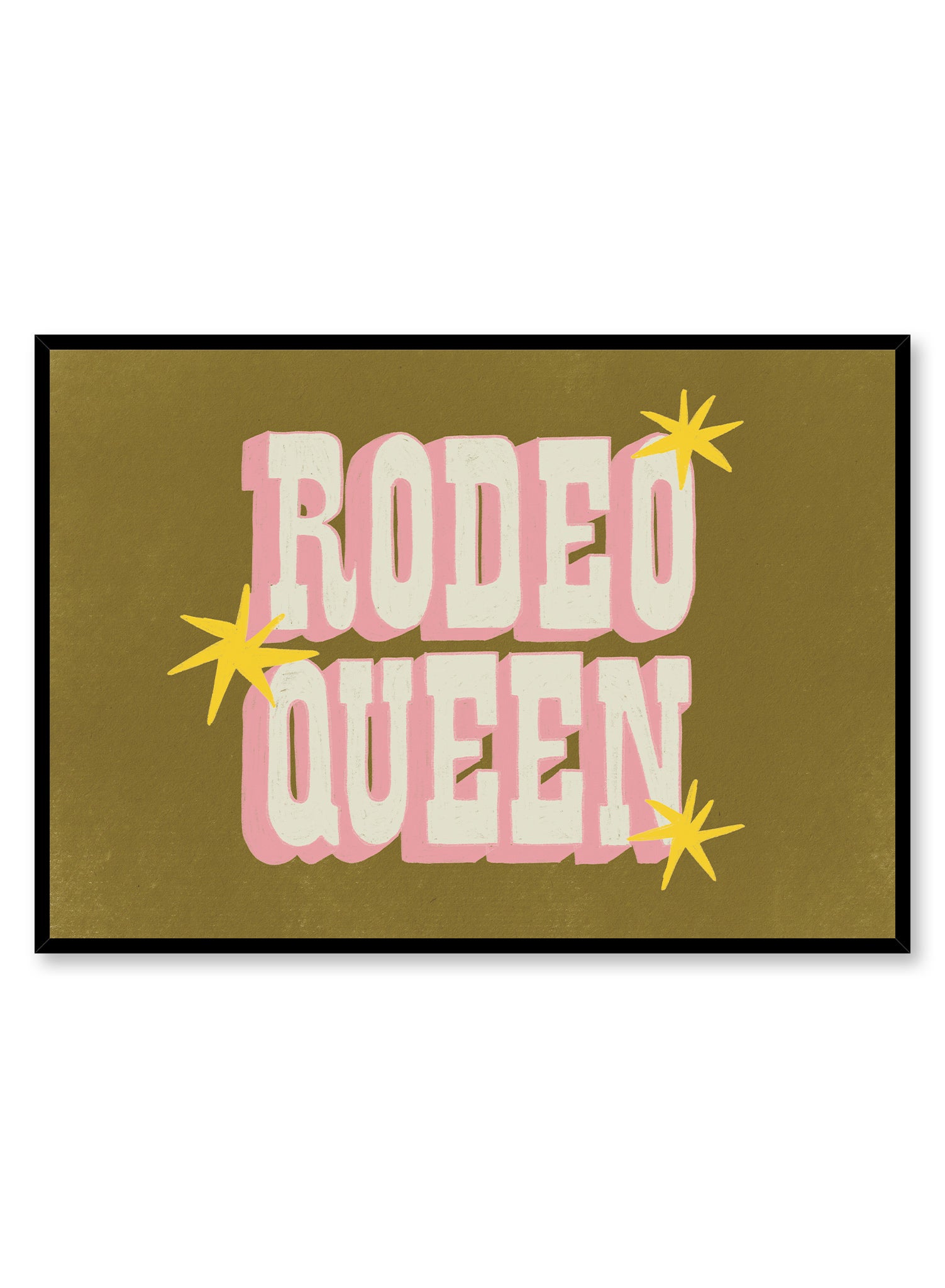 Queen of the Rodeo Western Cowgirl Poster - Vintage Rodeo Wall Art Decor for Home, Office, or Western-Themed Room