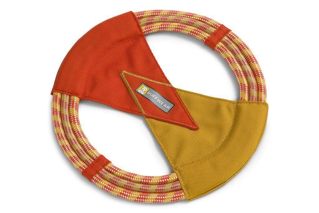 Ruffwear® Pacific Ring Dog Toy - Orange/Yellow Chew-Resistant Fetch & Tug Toy for Active Dogs - Perfect for Outdoor Play, Training & Water Fun