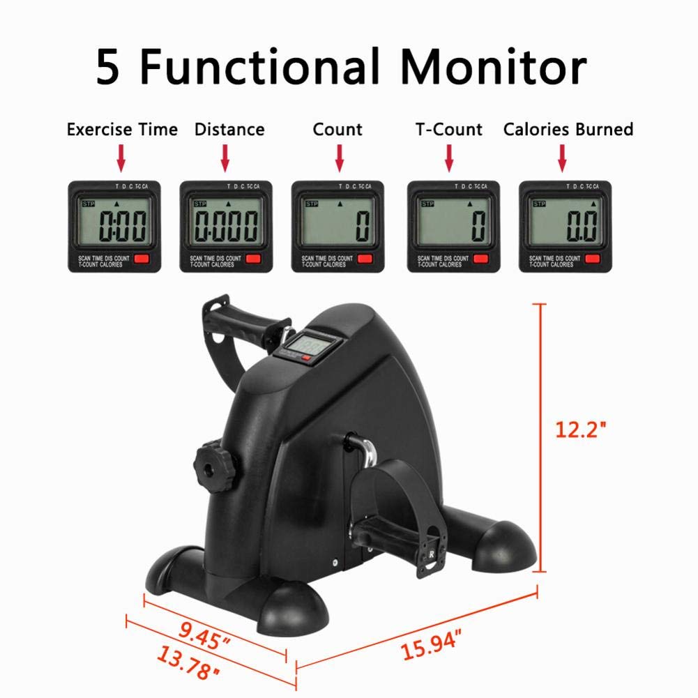 Portable Mini Exercise Bike for Home Fitness - Hand & Foot Pedal Exerciser Trainer, Compact & Lightweight for Indoor Cycling Workout - Perfect for Office, Travel, and Physical Therapy