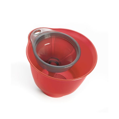 Cuisipro 3-in-1 Kitchen Funnel Set - Red | Multi-Purpose Measuring & Pouring Tools for Baking, Cooking, and Meal Prep
