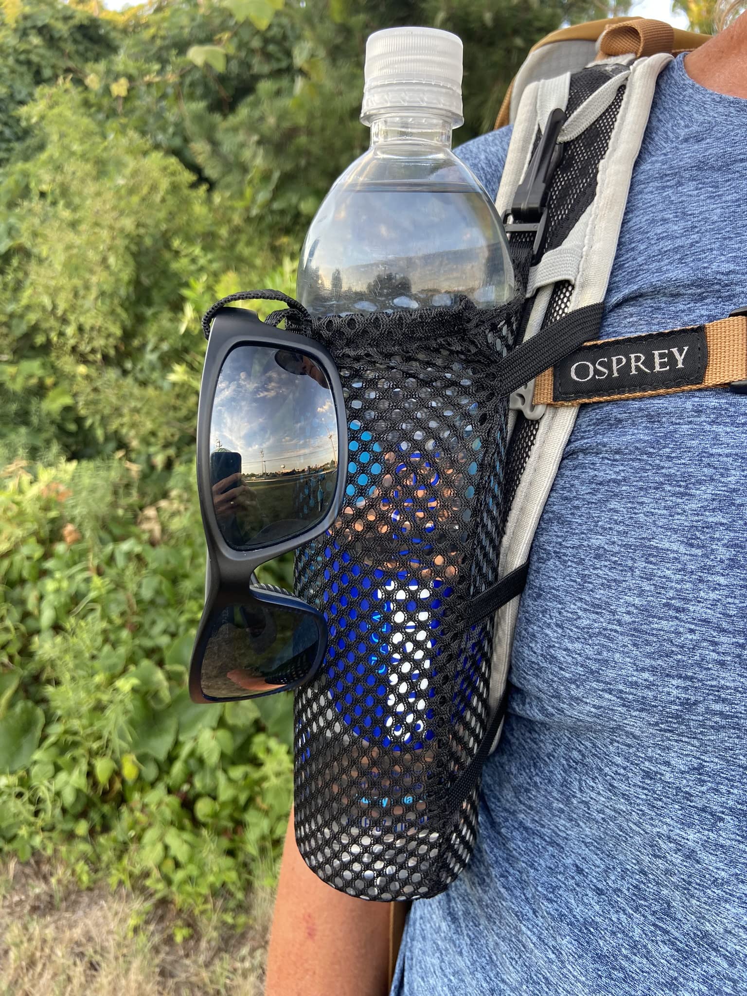 Adjustable Backpack Shoulder Strap Water Bottle Holder - Hands-Free Hydration for Hiking, Running & Travel - Fits Most Standard Water Bottles