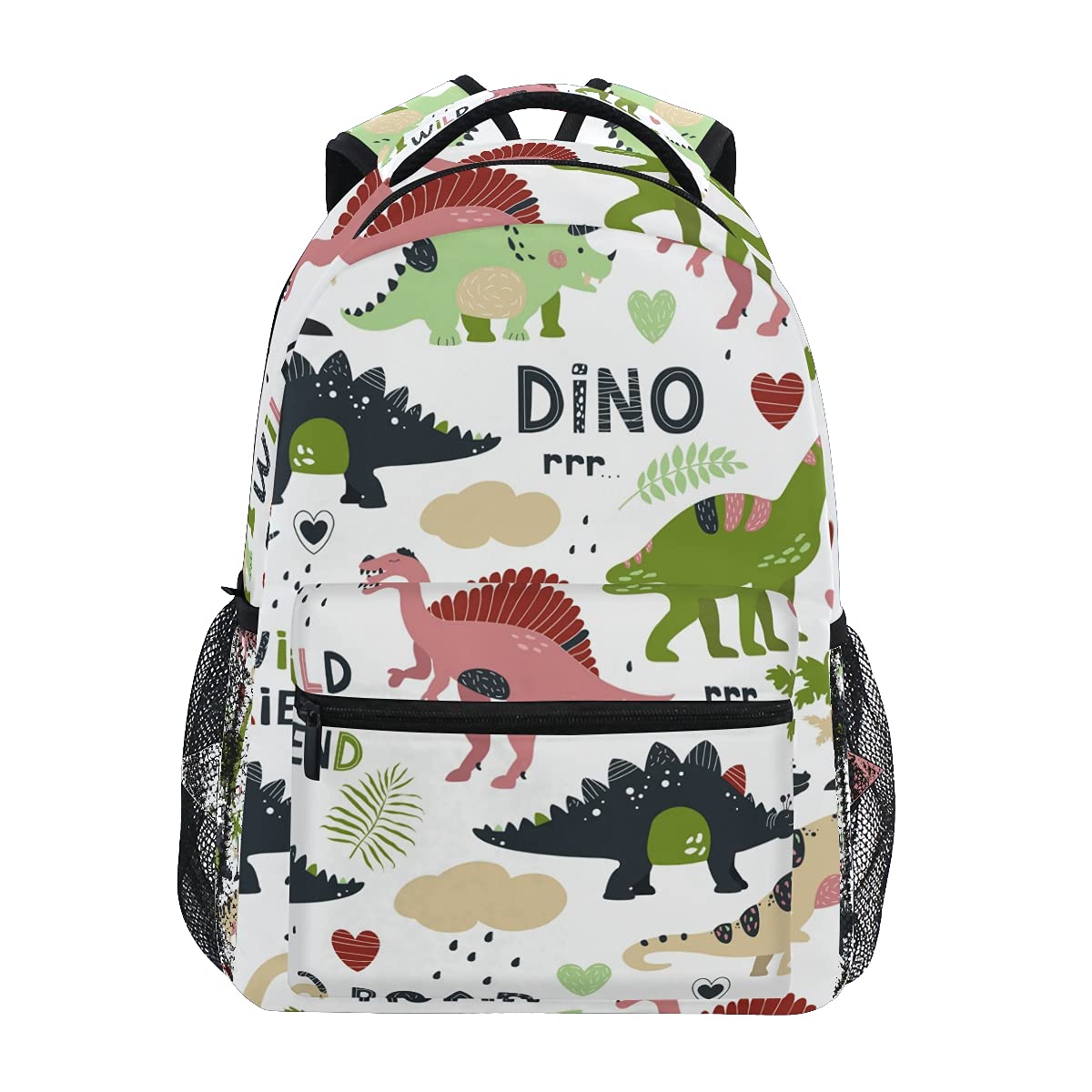 Dinosaur T-Rex Backpack for Kids - Cute Herbivorous Dino School Bag for Elementary Teens, Girls & Boys - Lightweight Bookbag with Shoulder Straps for Travel, Laptop & Daily Use - Perfect for School, College, Day Trips & Outdoor Adventures