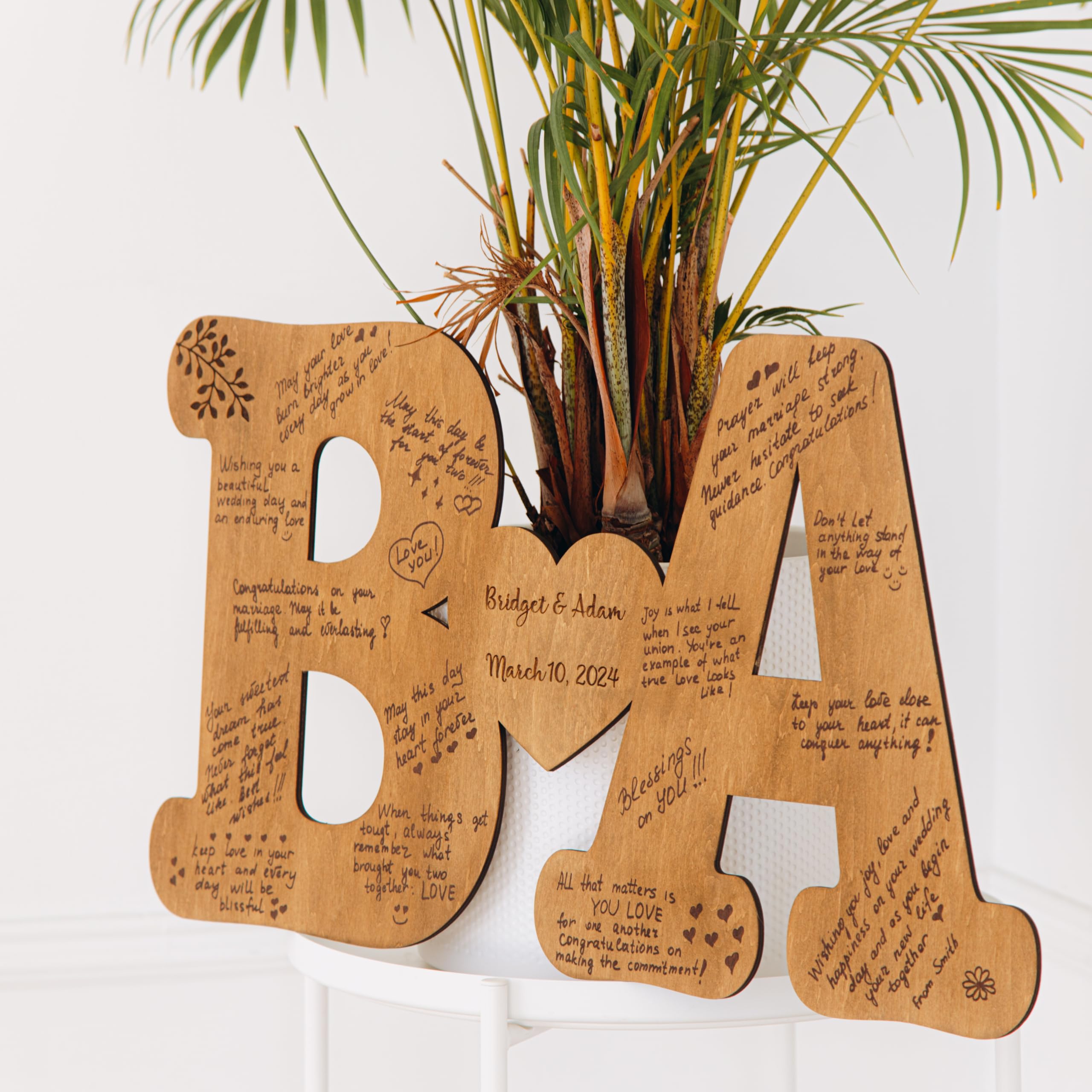 Unique Rustic Wedding Guest Book Alternative - Elegant Baby Shower Guest Book Sign - Perfect for Wedding Reception & Registry - Large Size for Special Events - Ideal for Wedding Decor, Bridal Showers & Anniversary Celebrations