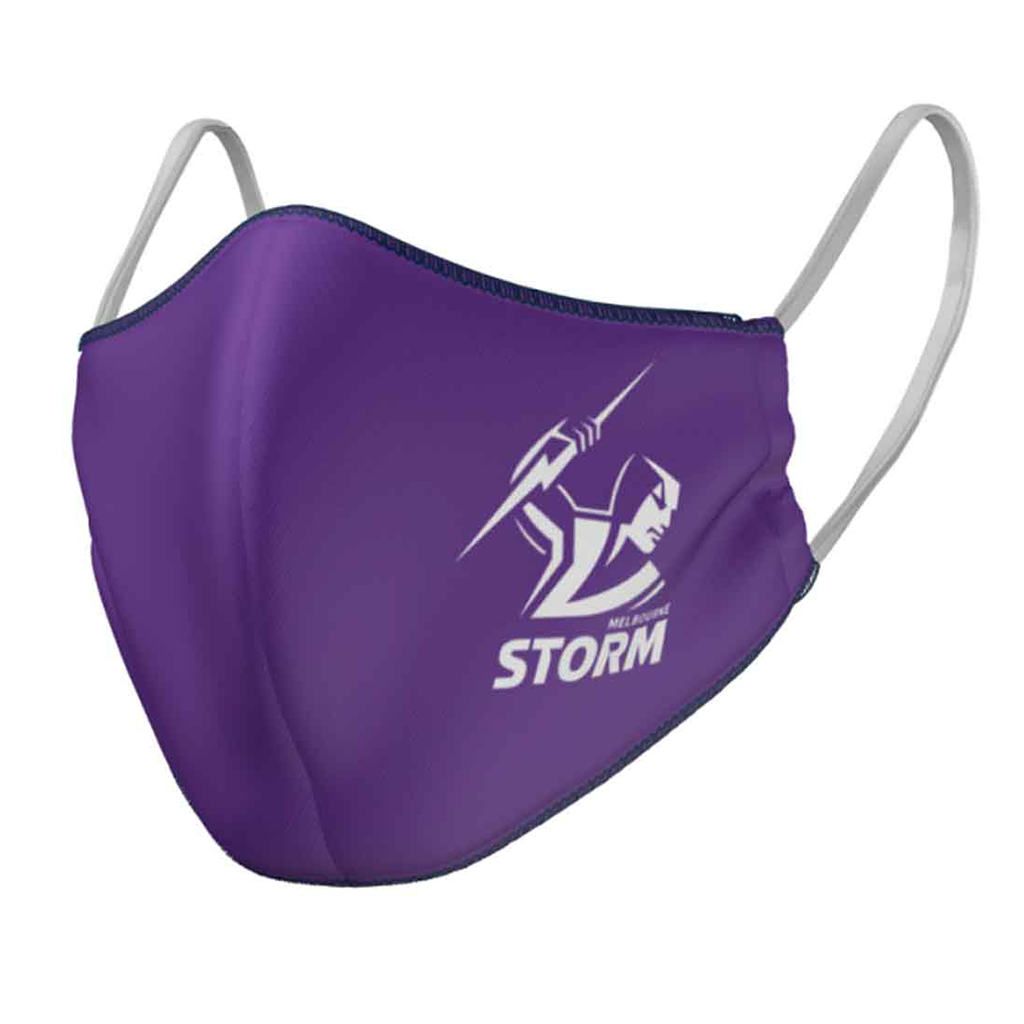 Melbourne Storm Face Mask - Reusable & Breathable for Sports & Outdoor Activities - Perfect for Fans, Running, Cycling & Travel