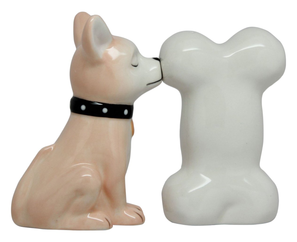 Attractive Chihuahua and Bone Salt and Pepper Shakers Set - Cute Dog-Themed Kitchen Accessories for Dining Table, Housewarming Gift, and Mexican-Themed Party Decor