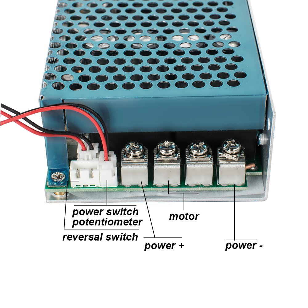 10-50V 100A 5000W Reversible DC Motor Speed Controller - PWM Control with Soft Start & Reversing Function - Dual Relay Protection for Electric Vehicles, Golf Carts, and Industrial Machinery