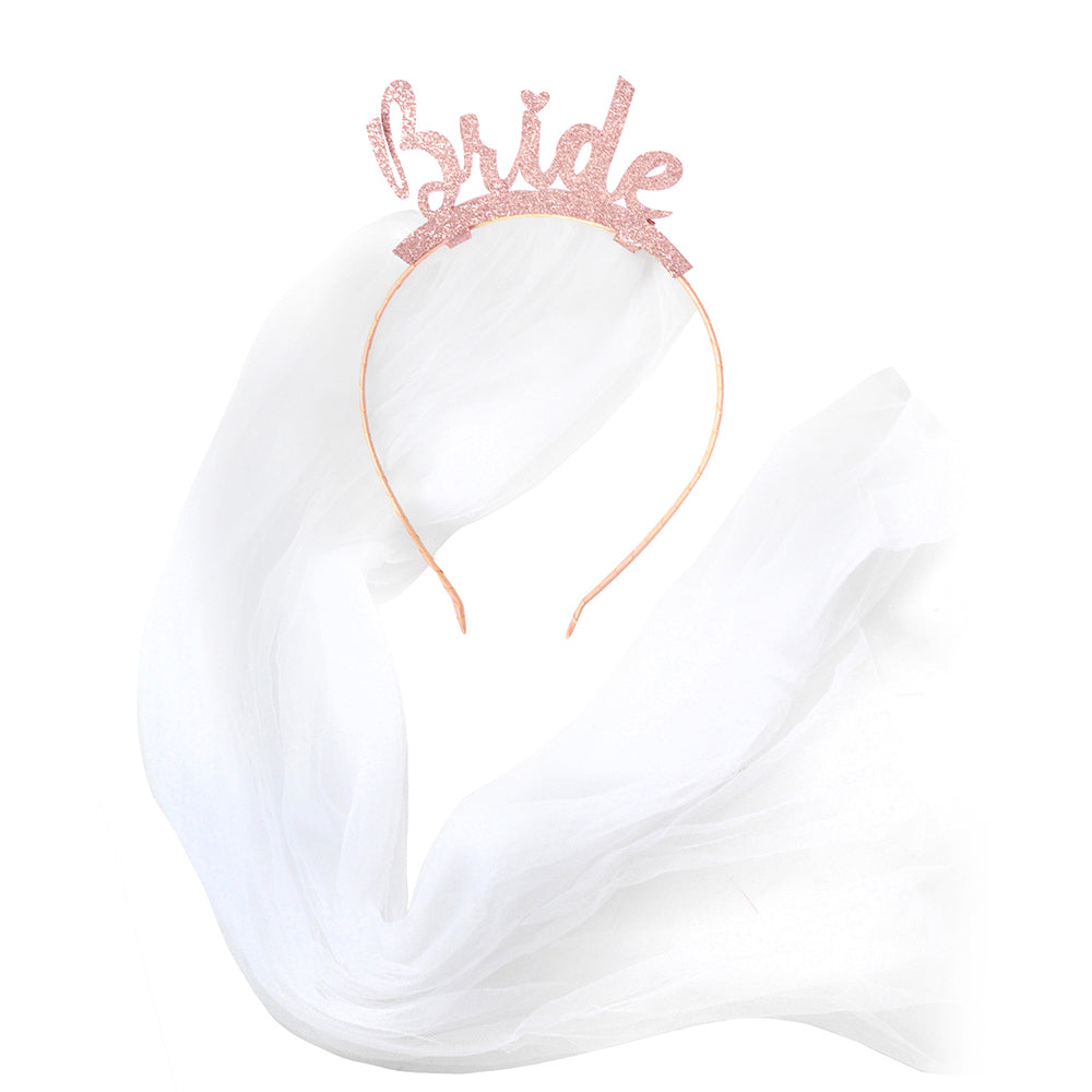 Sparkling Bridal Veil Headband with Glitter - Perfect for Weddings, Prom, and Special Occasions