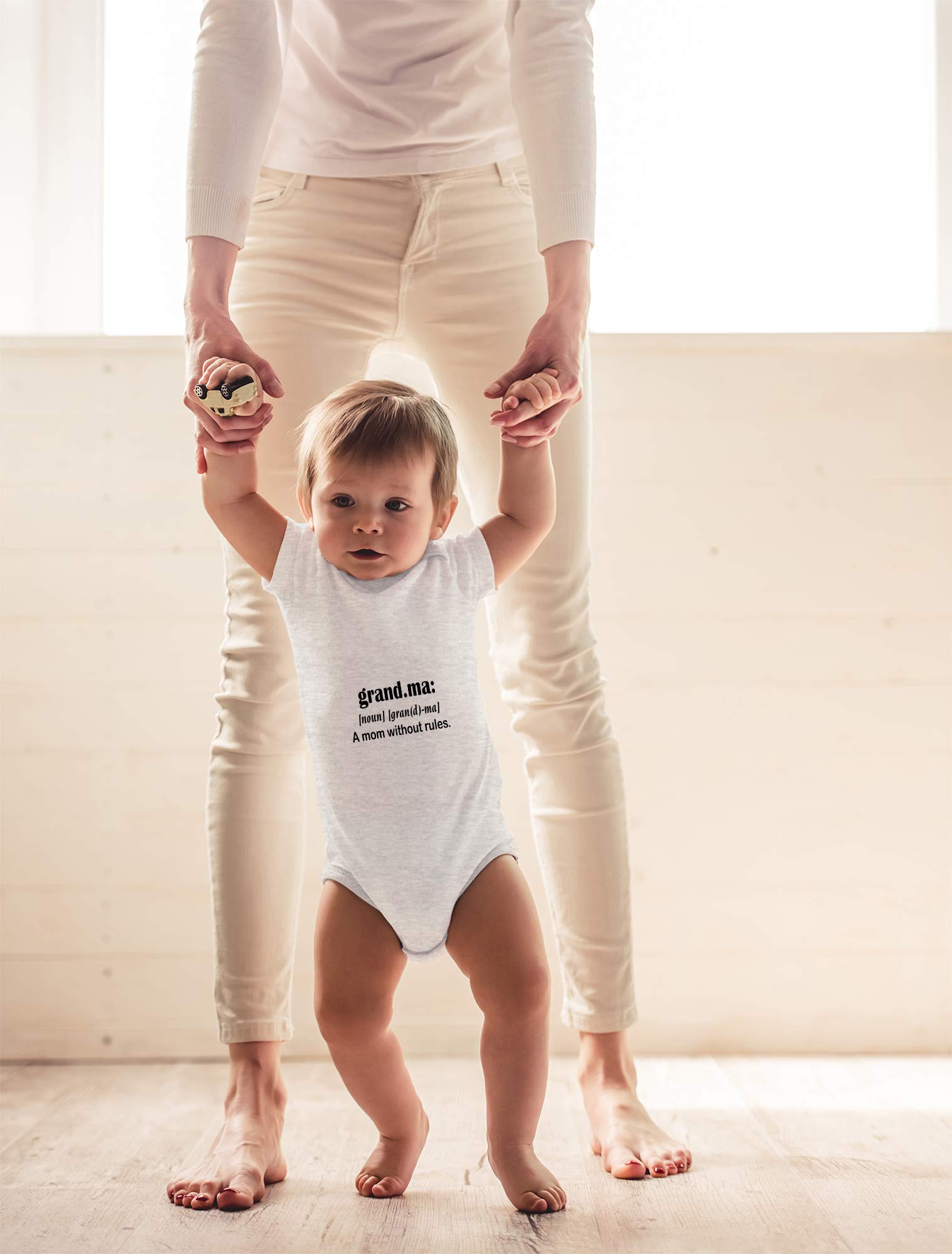 Funny Newborn Bodysuit Outfits for Boys & Girls - Cute Grandma Definition Baby Clothes | Perfect for Family Photos, Baby Showers & First Birthday Parties