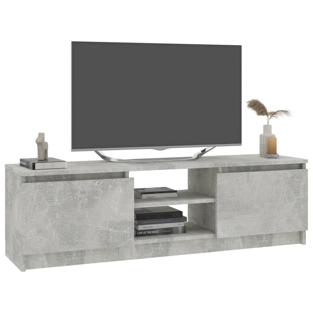 Keenso TV Stand with 2 Open Shelves - Concrete Gray Modern Media Console for Bedroom & Living Room - Perfect for Flat Screen TVs & Entertainment Storage