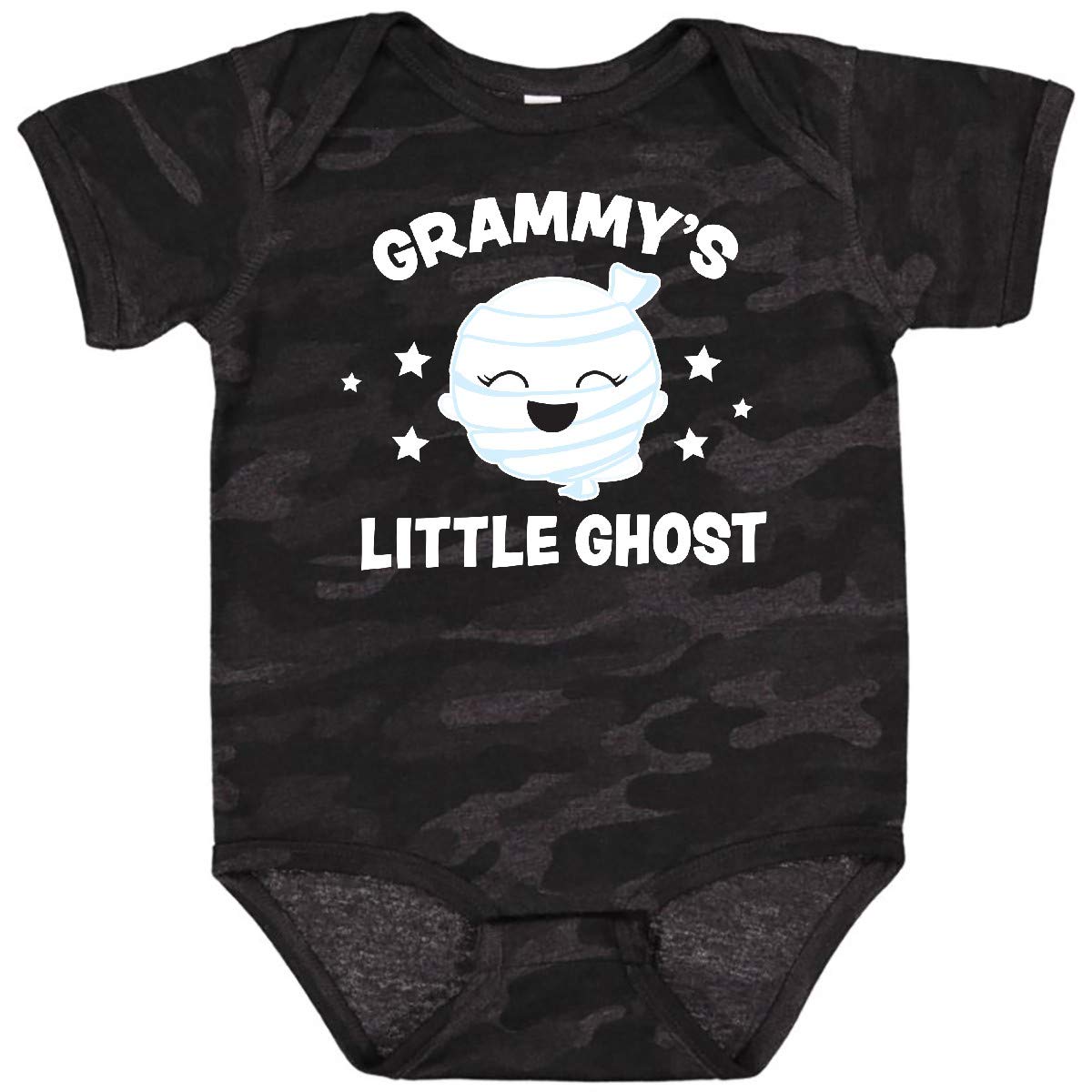 Inktastic Cute Grammy's Little Ghost with Stars Baby Bodysuit - Soft Cotton Onesie for Infants & Toddlers - Perfect for Halloween, Family Photos & Everyday Wear