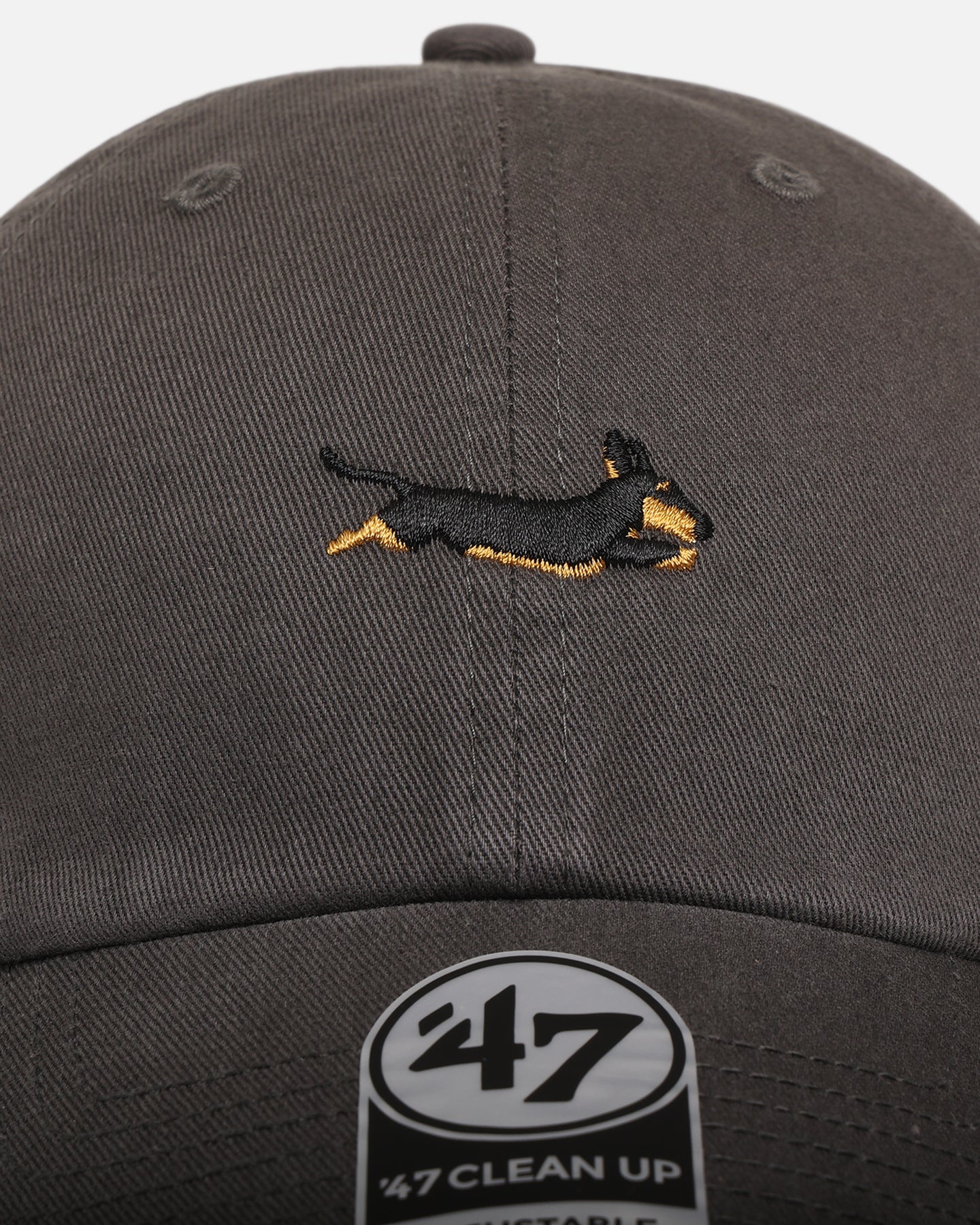 47 Brand Dachshund 'Dog Collection' 47 Clean Up Strapback Charcoal Hat - Stylish Adjustable Dad Cap for Dog Lovers, Perfect for Casual Wear, Outdoor Activities & Pet-Themed Events