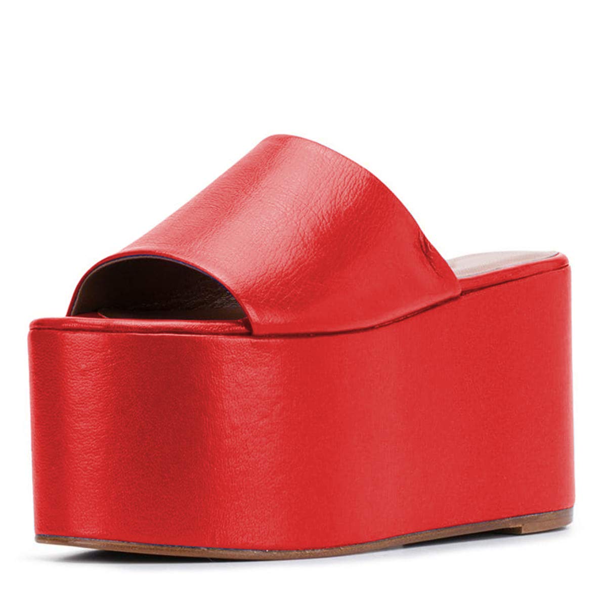 YDN Women's Super Thick Platform High Wedge Heel Sandals - Open Toe Summer Slide Slippers for Casual Wear, Beach & Vacation Outfits