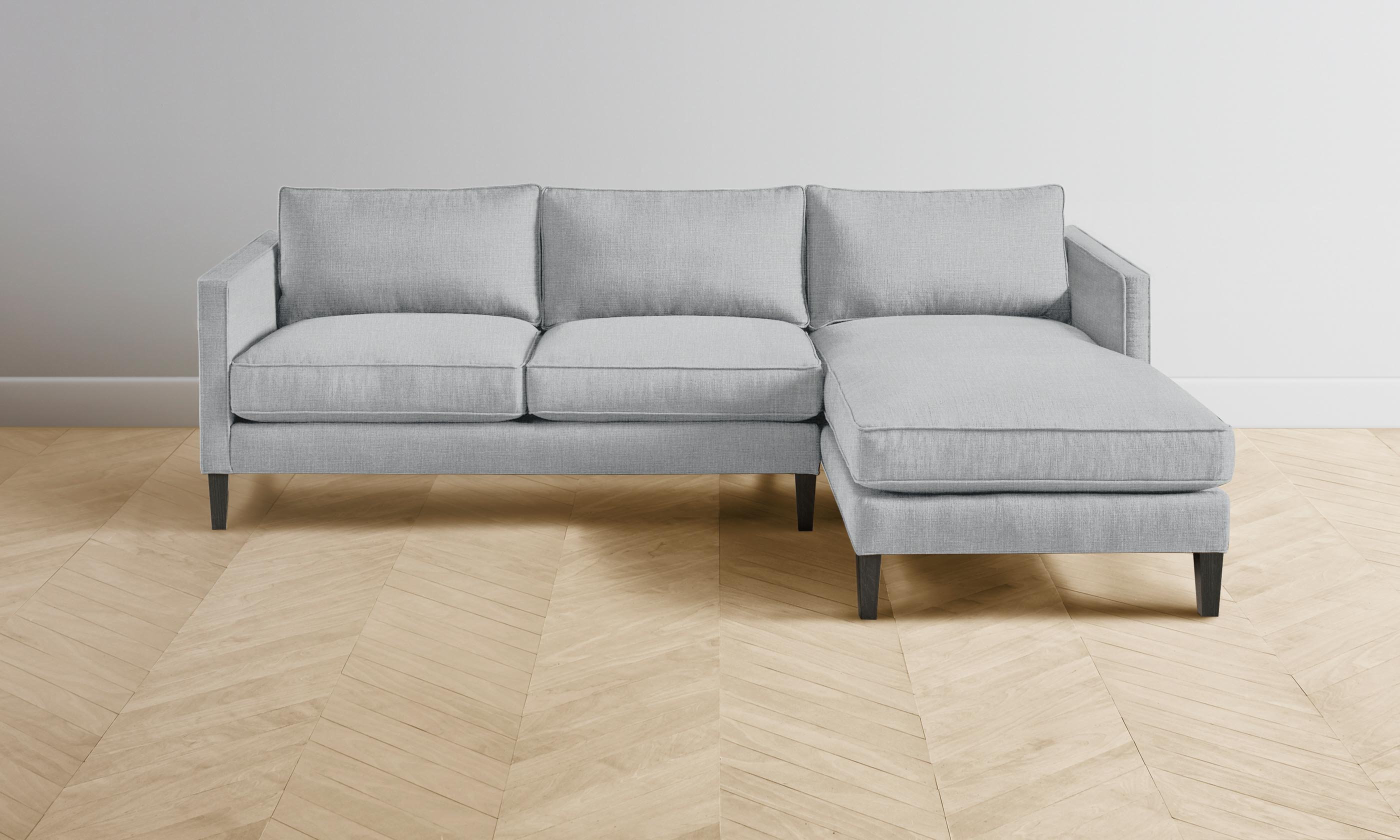 Crosby Sectional Sofa - Performance Linen Weave Cloud Comfort Couch for Living Room | Modern Home Decor & Cozy Lounge Furniture