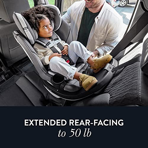 Revolve 360 Slim 2-in-1 Rotating Convertible Car Seat for Infants & Toddlers - Obsidian Black | Safe & Easy Swivel Car Seat for Travel & Everyday Use