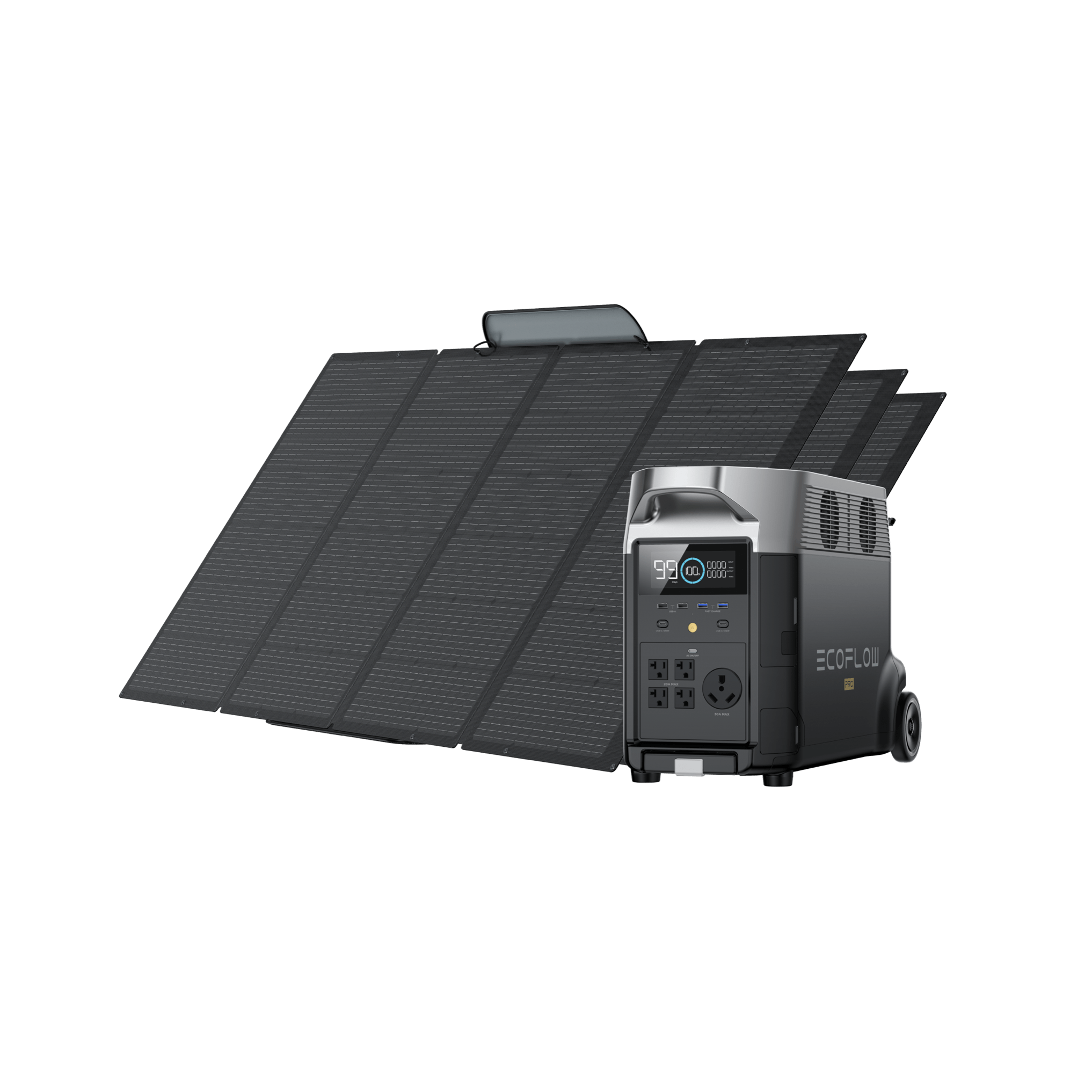 EcoFlow DELTA Pro Portable Power Station with 400W Solar Panel - Reliable Solar Generator for Home Backup, Camping & Outdoor Adventures