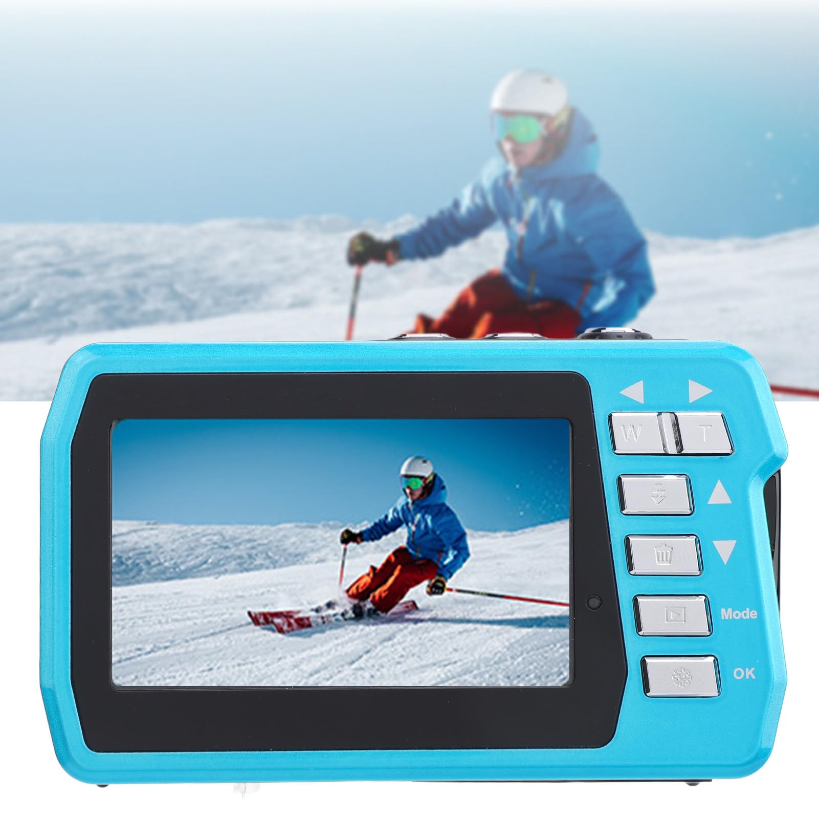 4K Underwater Camera 10FT Waterproof - 56MP 16X Zoom Digital Camera with Fill Light & Dual HD Screens for Snorkeling, Scuba Diving, Rafting and Beach Vacation Photography