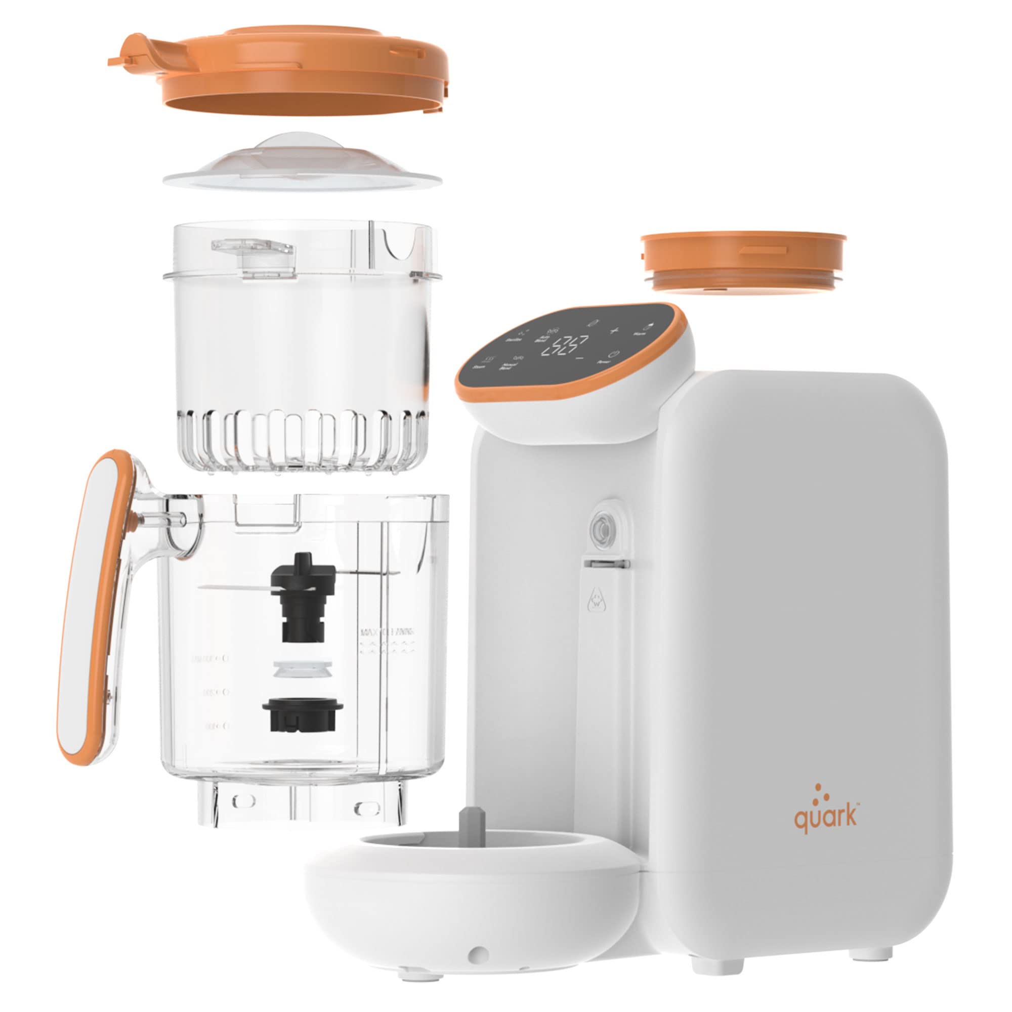 Quark 5-in-1 Baby Food Maker - Electric Baby Food Processor with Steamer, Blender & Bottle Warmer - Self-Cleaning & Dishwasher Safe - BPA-Free Baby Food Prep for Homemade Purees & Toddler Meals - Perfect for Daycare, Travel & Quick Meal Prep
