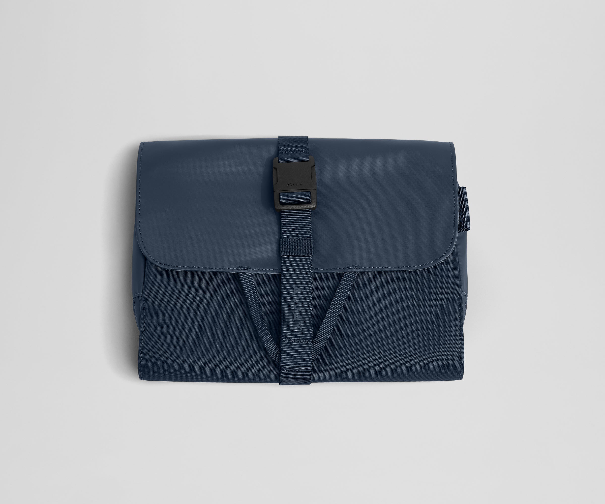 Navy Blue Hanging Toiletry Bag for Travel - Waterproof Cosmetic Organizer with Multiple Pockets, Perfect for Bathroom Storage & Camping Trips