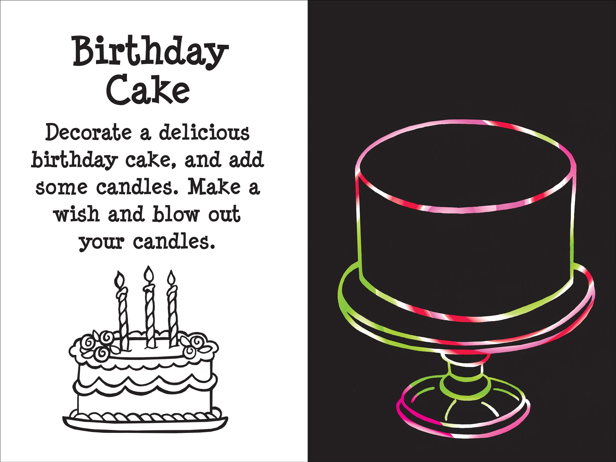 Happy Birthday Scratch & Sketch Art Activity Book for All Ages - Trace-Along Creative Fun - Perfect for Birthday Parties, Gifts & Family Bonding