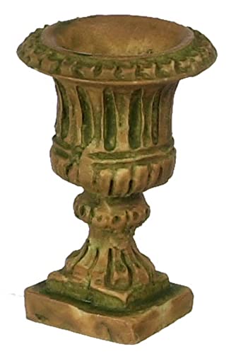 Aged Roma Urn Miniature for Dollhouse - Handcrafted Resin Decor - Perfect for Dollhouse Accessories, Fairy Gardens & Miniature Displays