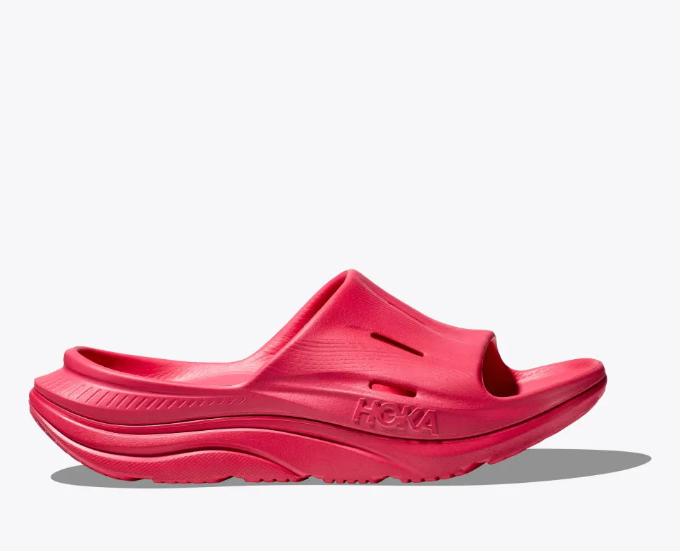 Unisex Ora Recovery Slide 3 - Comfortable Post-Workout Sandals for Men & Women | Raspberry Color | Perfect for Gym, Yoga, and Relaxation at Home