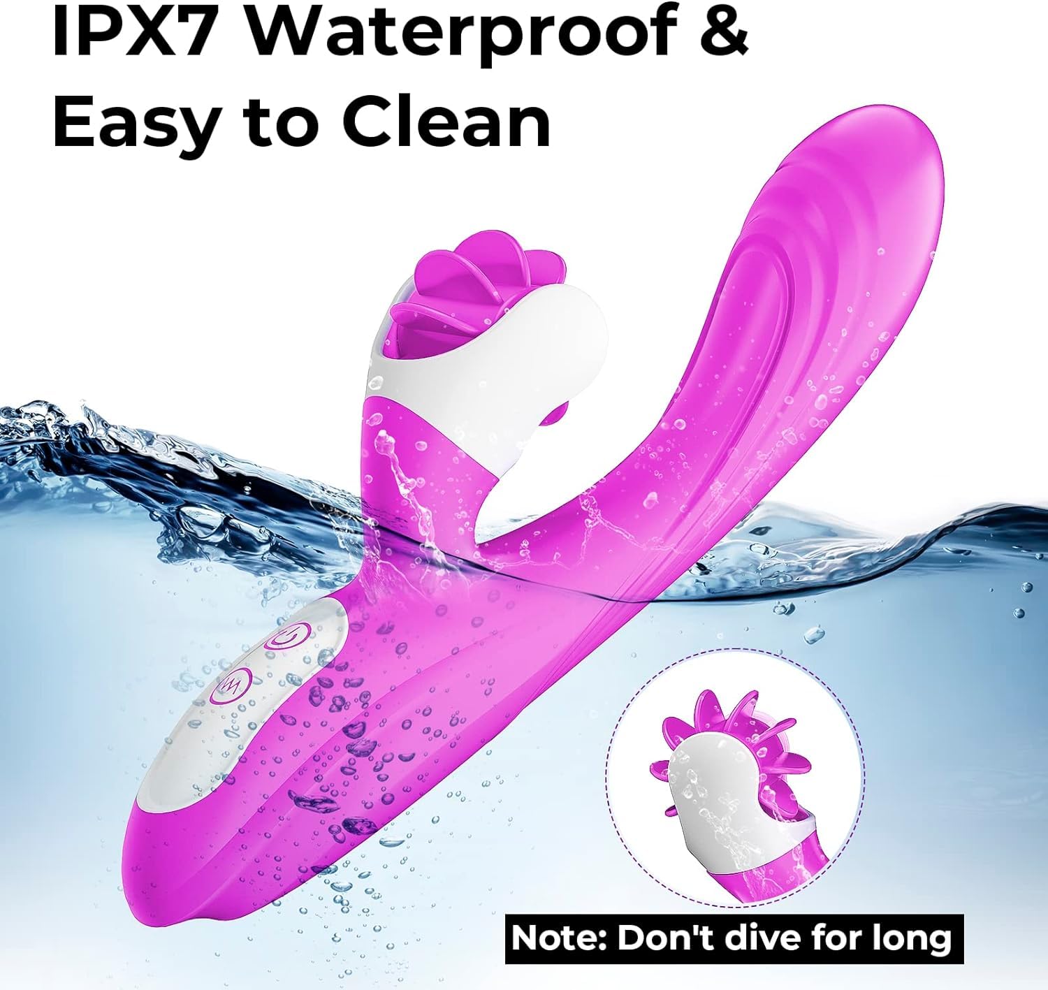 2-in-1 Rabbit Vibrator for Women - 9 Rotation & 9 Vibration Modes, G-Spot & Clitoral Stimulator, Body-Safe Silicone, Waterproof Adult Toy for Solo Play & Couples (Medium Size) - Perfect for Romantic Nights & Self-Care Moments