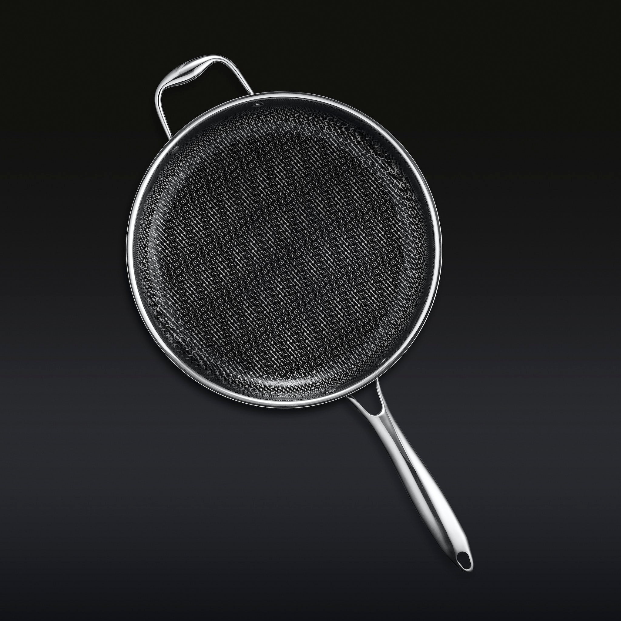 4.3L Hybrid Deep Sauté Pan with Lid - Nonstick Cookware for Frying, Braising & Stewing - Perfect for Gas, Electric & Induction Stoves - Ideal for Home Chefs & Professional Kitchens