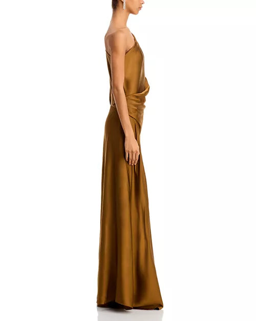 Elegant Aster Gown in Aged Bronze - Perfect for Evening Galas, Weddings & Formal Events