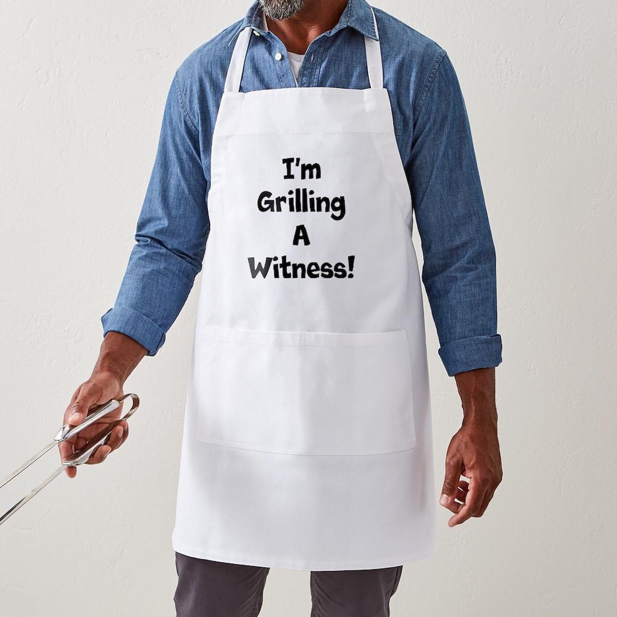 Lawyer Gift Kitchen Apron with Pockets - BBQ Grilling & Baking Apron for Cooking, Hosting & Entertaining - Funny Attorney Apparel for Gifts & Parties