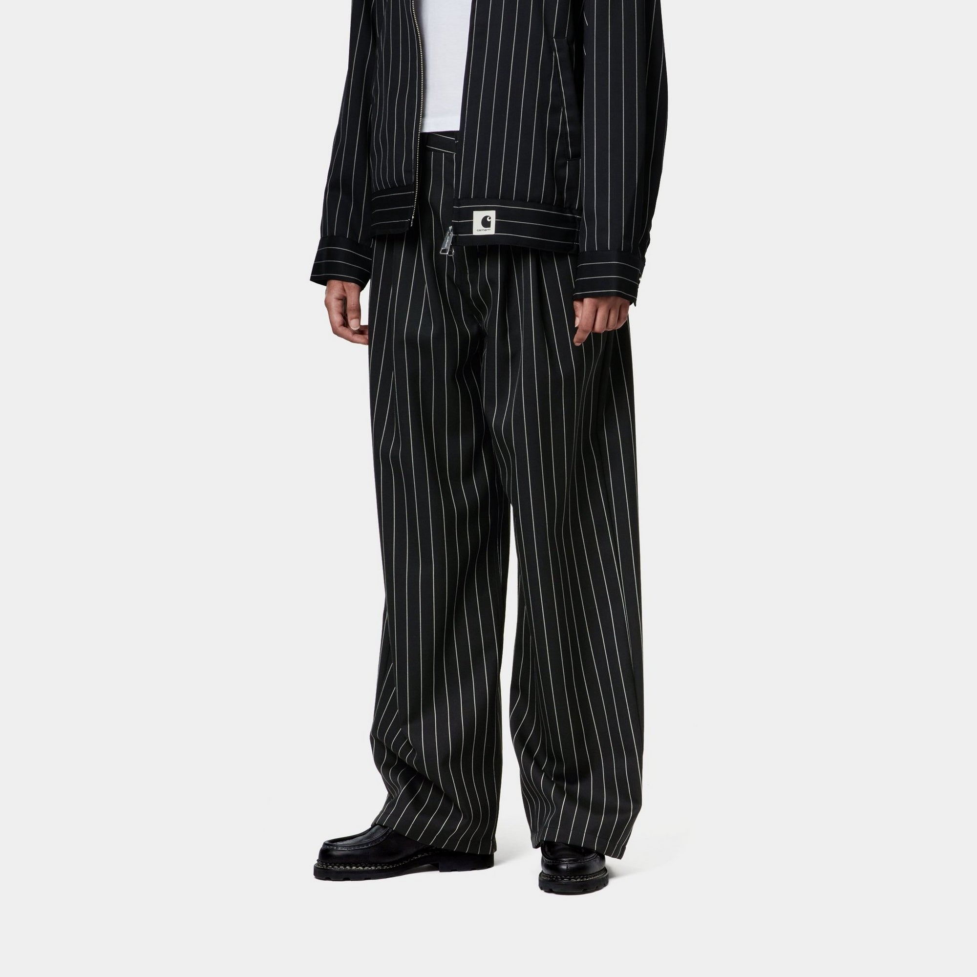 Women's Seaton Striped Pants - Black & Wax | Comfortable Casual Trousers for Work, Office & Everyday Wear