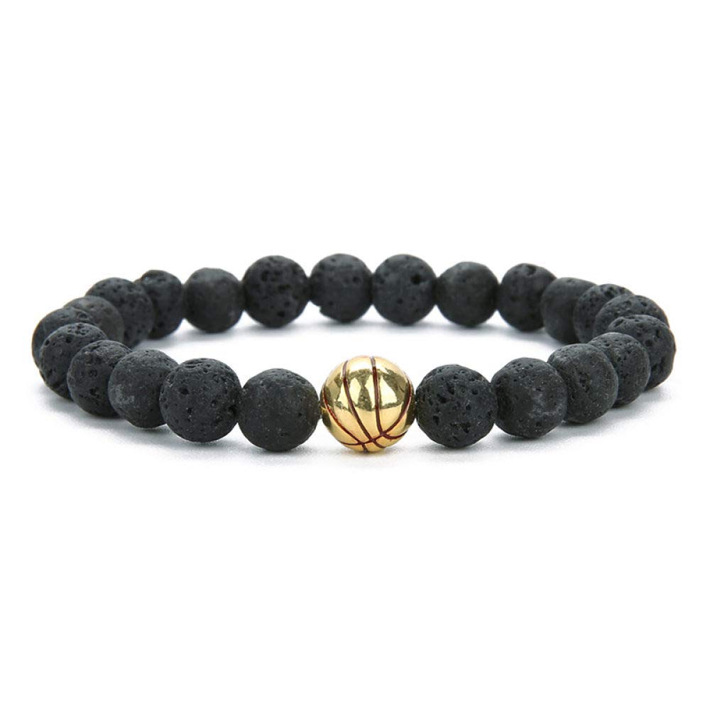 XXFF Lava Stone Basketball Bracelet for Women - Sports & Fashion Jewelry