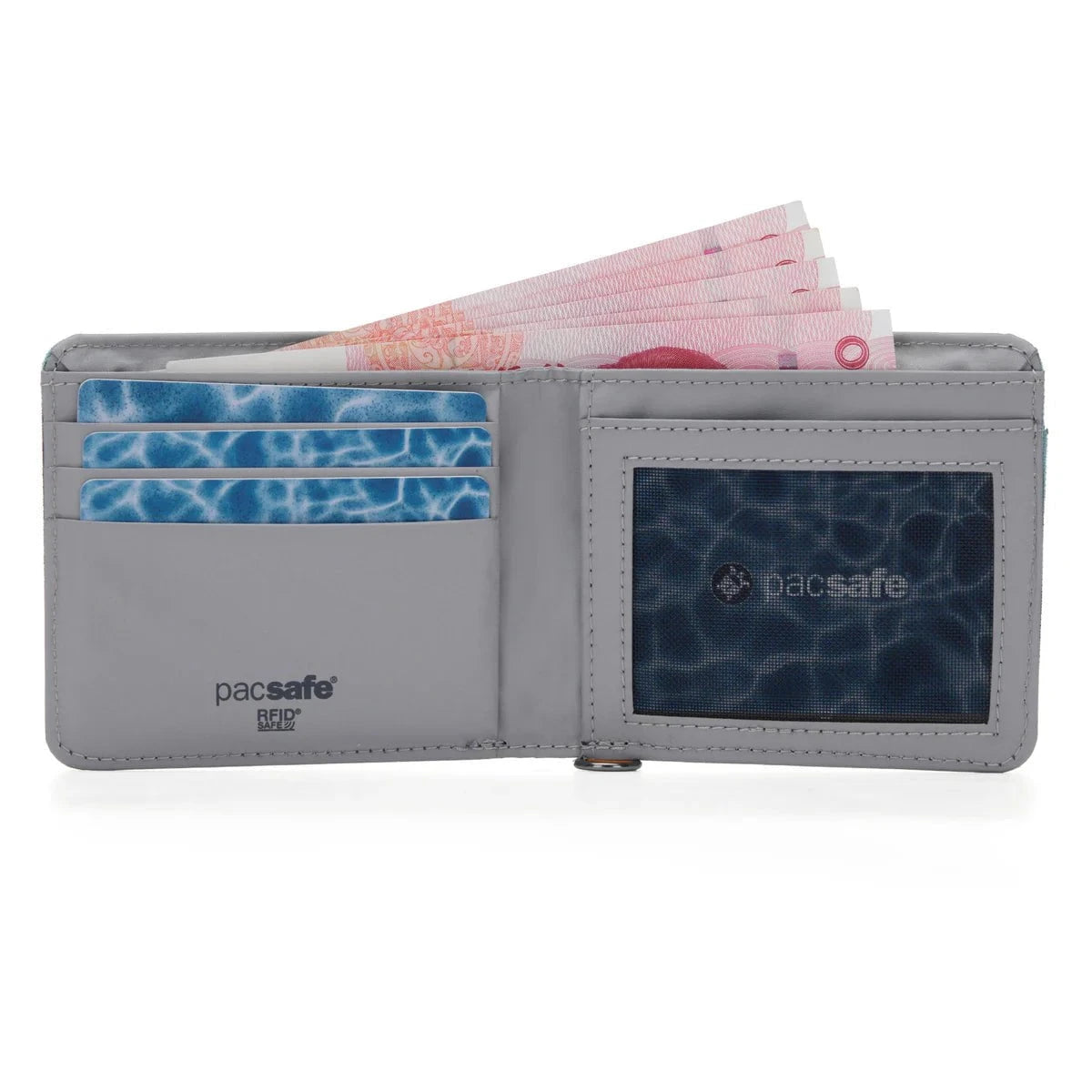 Pacsafe RFIDsafe™ RFID Blocking Bifold Wallet for Men & Women - Secure Travel & Everyday Use - Anti-Theft Credit Card Holder for Passport & Cash Protection