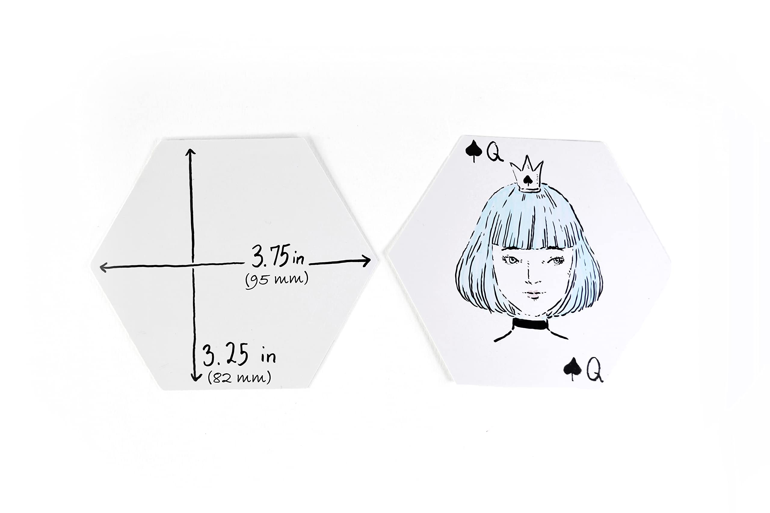 Blank Hexagon Playing Cards - Matte Finish for Custom Games, DIY Projects & Board Game Accessories - Perfect for Game Nights, Parties & Creative Design