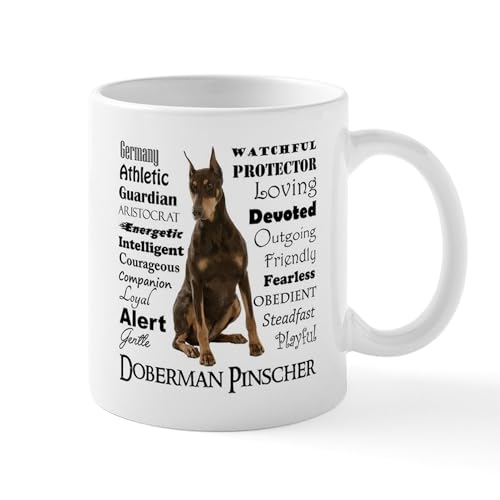 White - Doberman Traits Mugs
