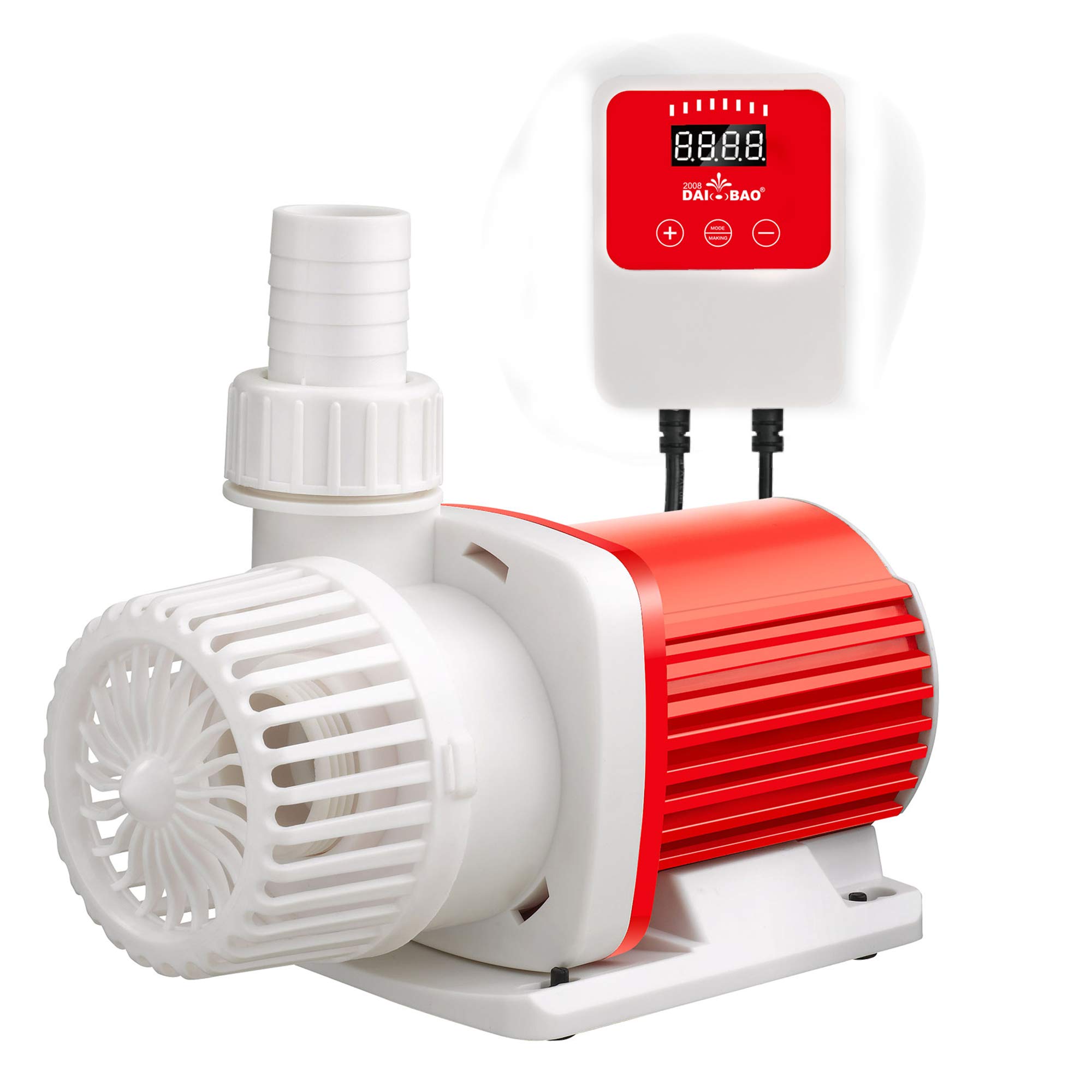 1600 GPH Submersible Water Pump with Digital Controller - DC ECO Amphibious Internal/External Fountain Pump for Pond, Aquarium, Fish Tank, Hydroponics - Perfect for Water Circulation, Aeration and Decorative Fountains