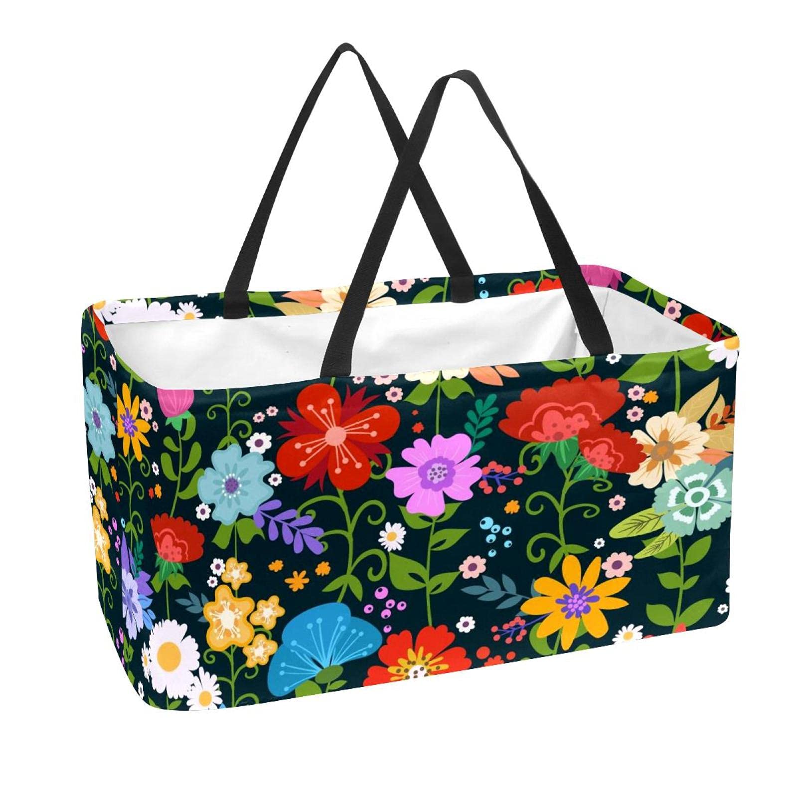 Large Foldable Shopping Basket - Washable & Durable for Groceries | Home & Market Use
