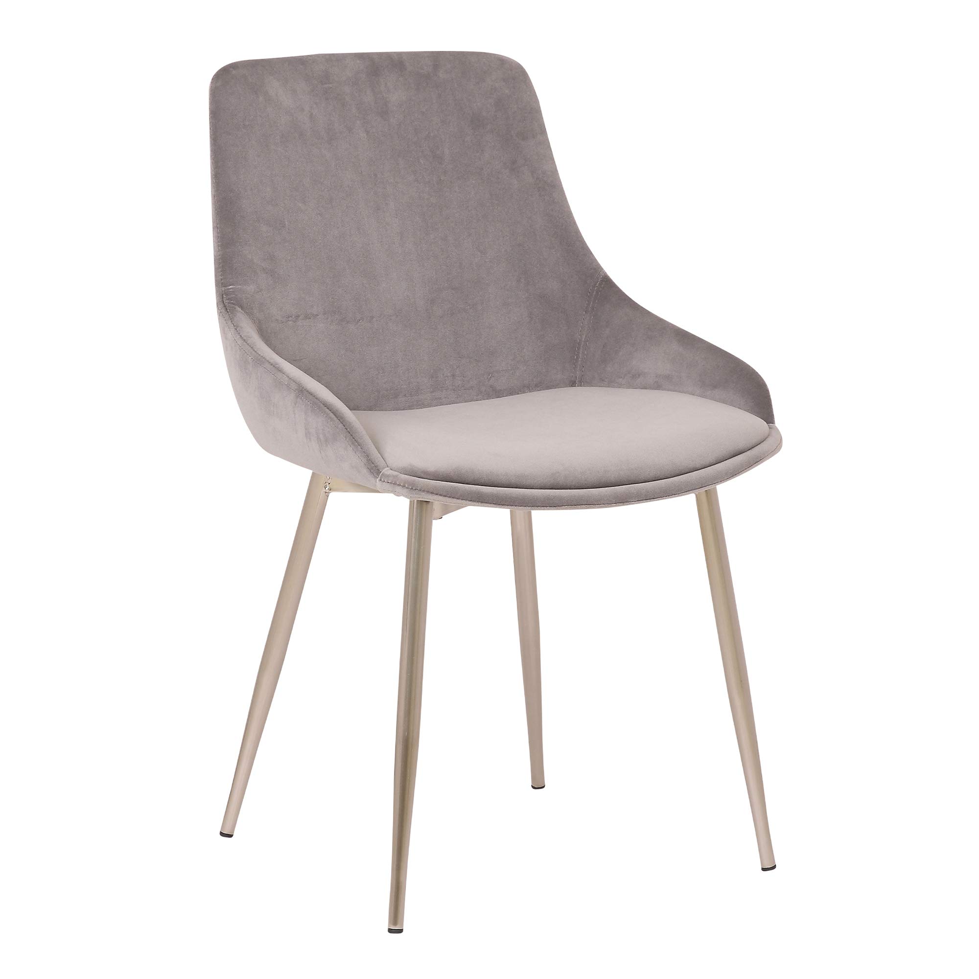 Heidi Contemporary Upholstered Fabric Dining Chair - Gray Accent Chair for Dining Room - 18.5