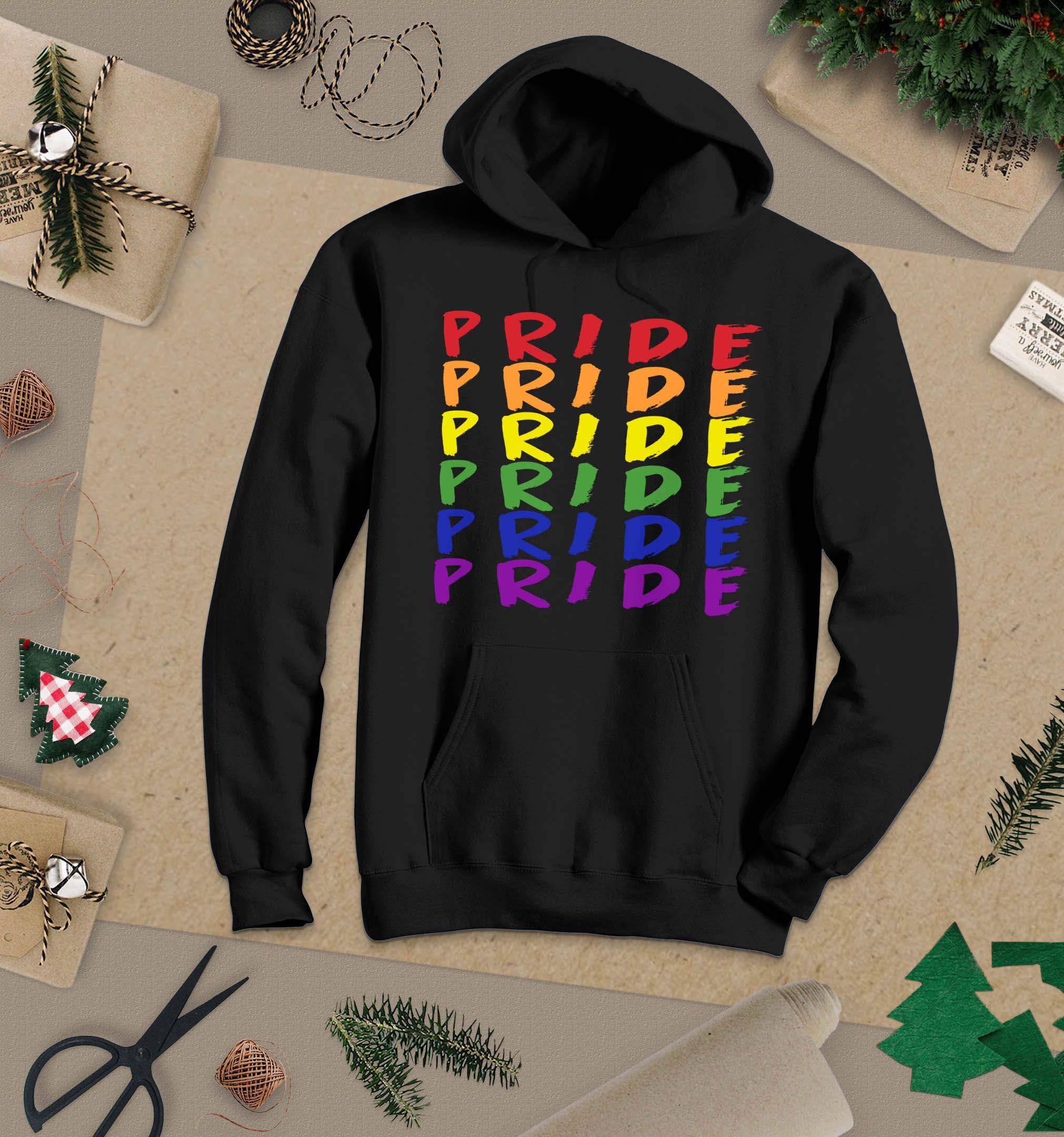 Rainbow Pride LGBTQ+ Equality Hoodie - Gay Rights Unisex Pullover Sweatshirt for Pride Month, Parades & Ally Support