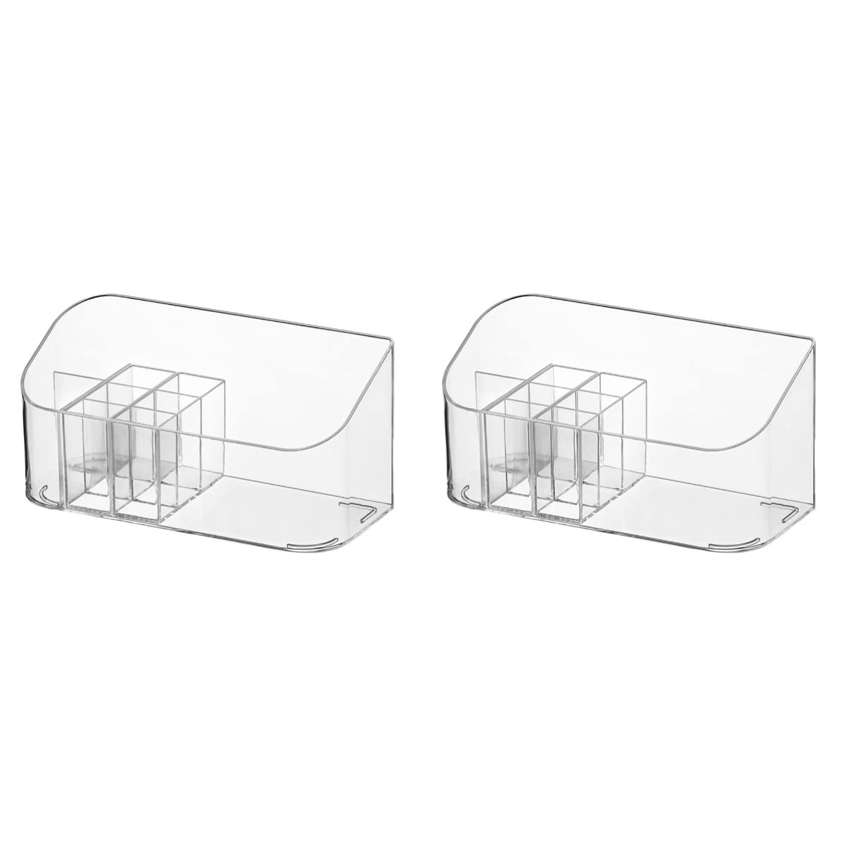 Veemoon 2-Piece Plastic Jewelry Storage Box & Organizer - Desktop Makeup, Perfume, and Sundries Tray for Home & Office Use
