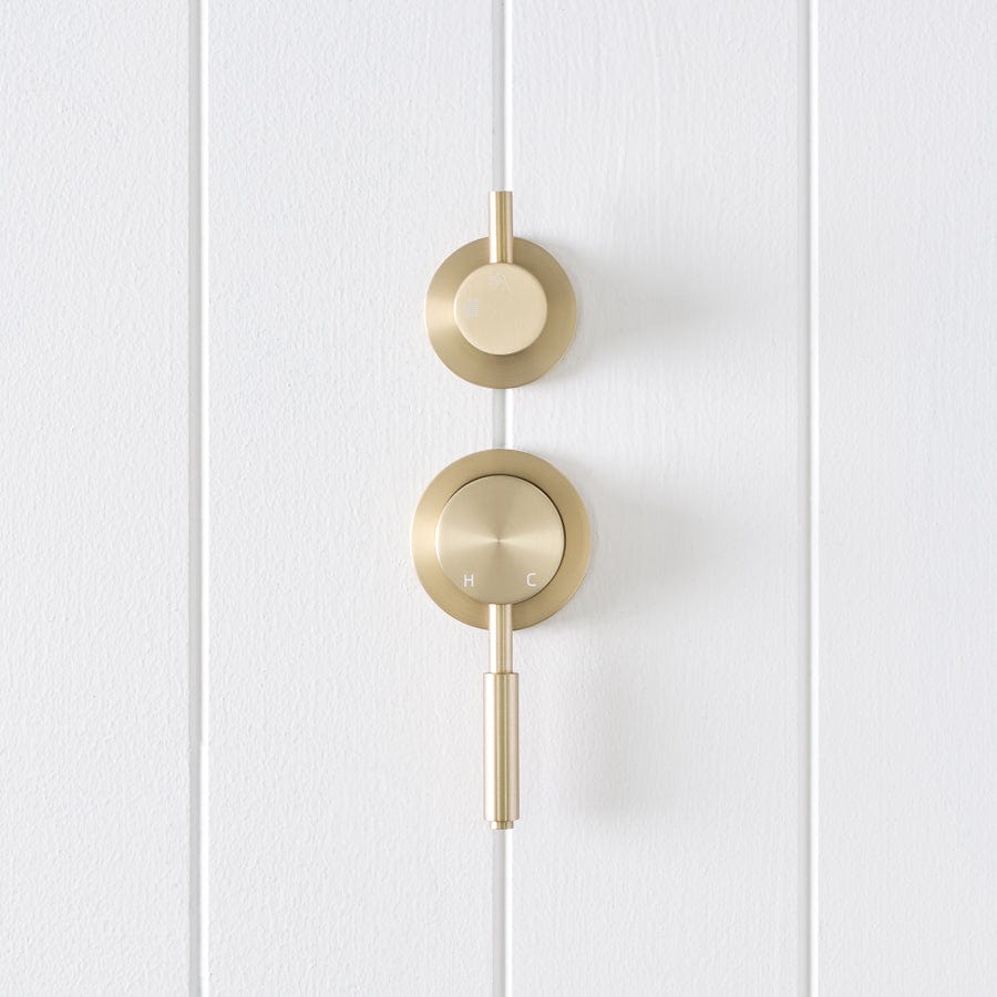 Premium Melbourne Diverter Mixer in Warm Brushed Nickel Finish - Perfect for Bathroom & Shower Faucet Upgrades