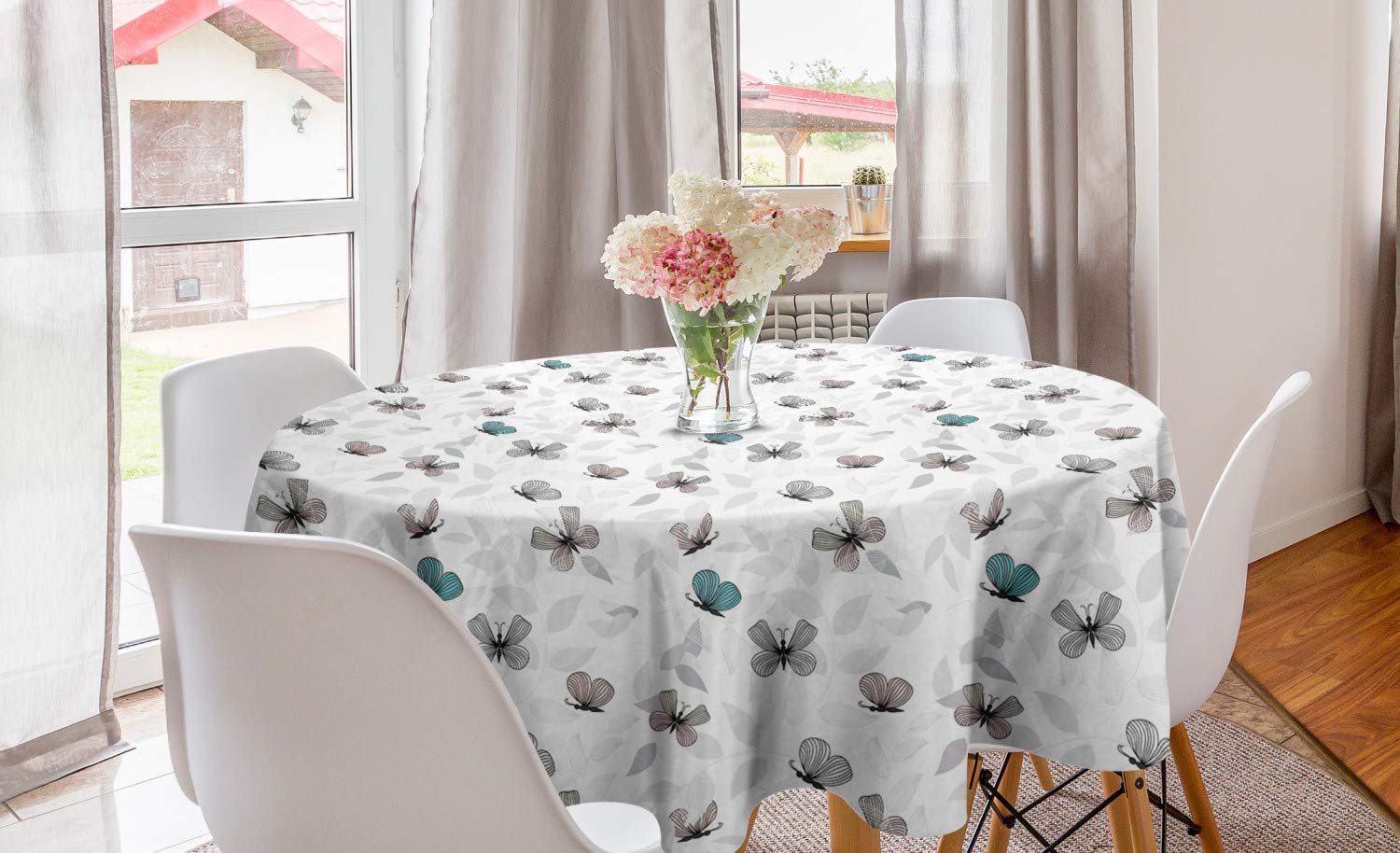 Ambesonne Round Tablecloth 60