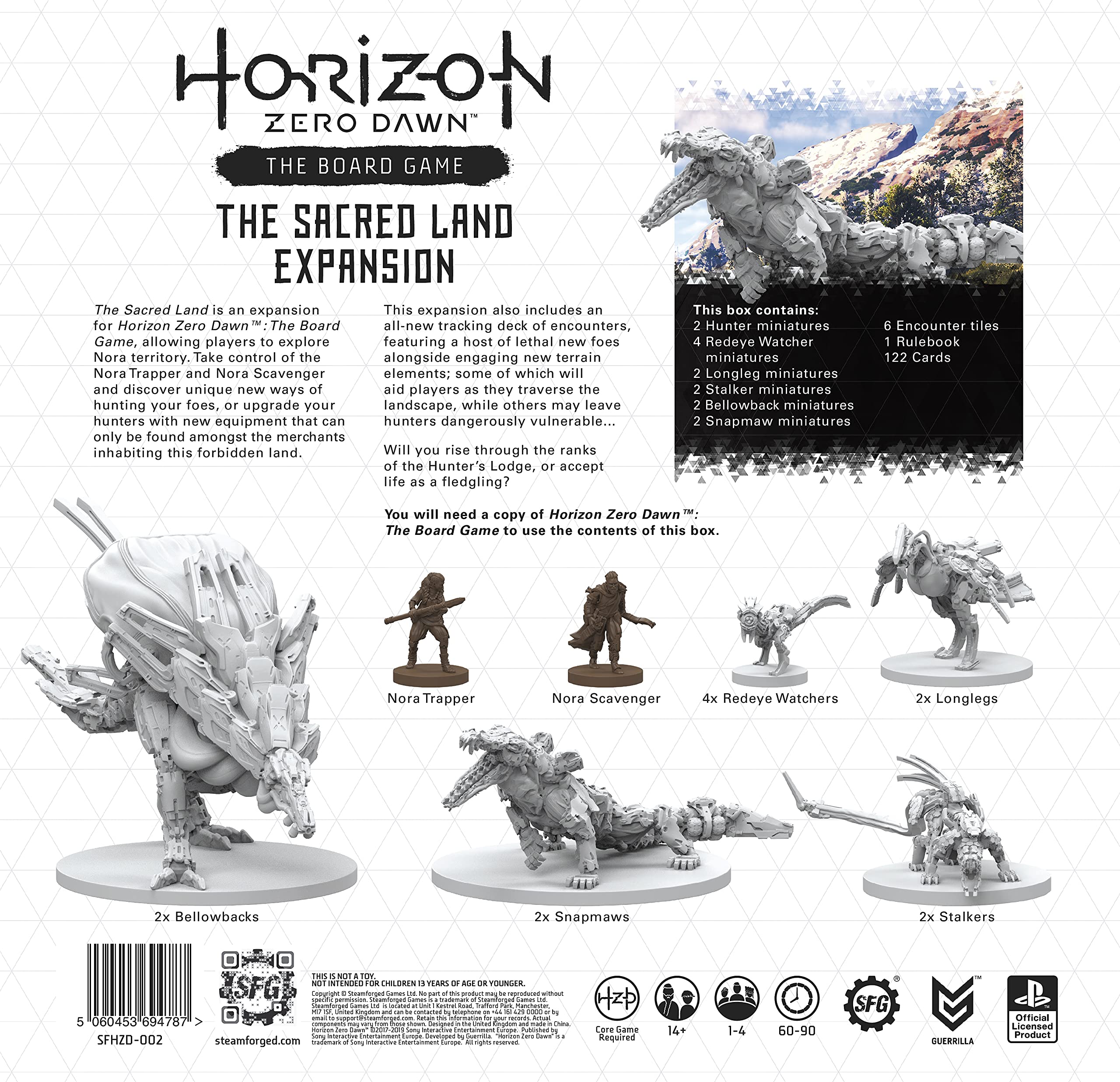 Horizon Zero Dawn: The Board Game - Sacred Land Expansion | 1-4 Players | 60-90 Min Playtime | Strategy Adventure Game | Family Game Night | Ages 14+ | English Version | Perfect for Game Nights & Strategy Enthusiasts