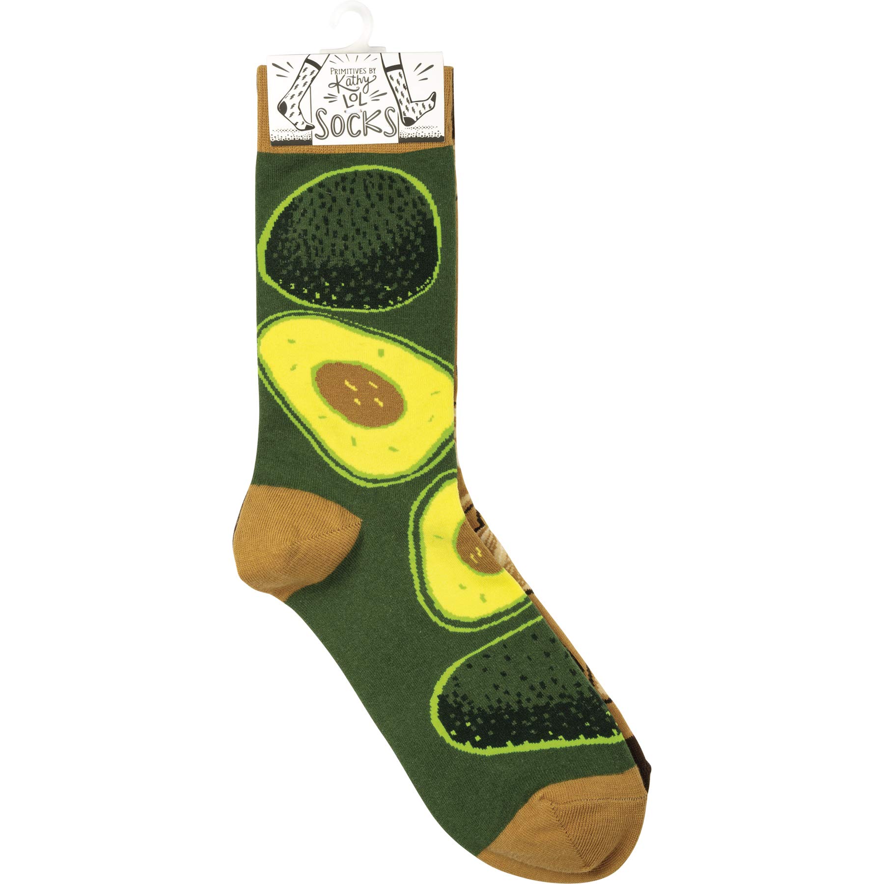 Primitives by Kathy Avocado & Toast Socks - One Size Fits Most - Comfortable Novelty Socks for Women, Gift Idea, Casual Wear & Lounge