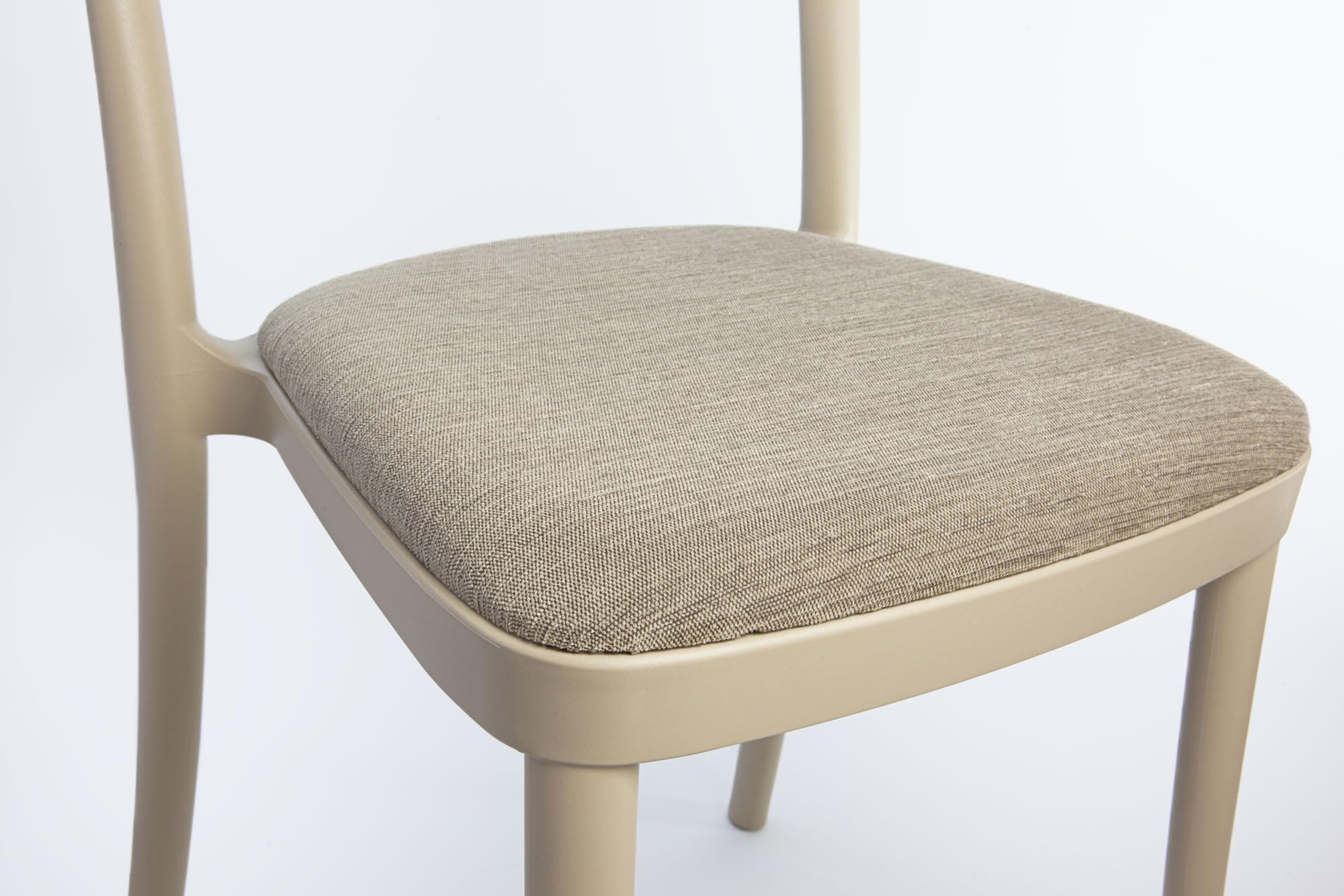 Bellelli Design Modern Velvet Upholstered Dining Chair - Polypropylene Frame with Plush Velvet Cushion - Perfect for Kitchen, Dining Room, Bar & Restaurant - SARETTA Set of 6 Beige Chairs for Elegant Home Decor