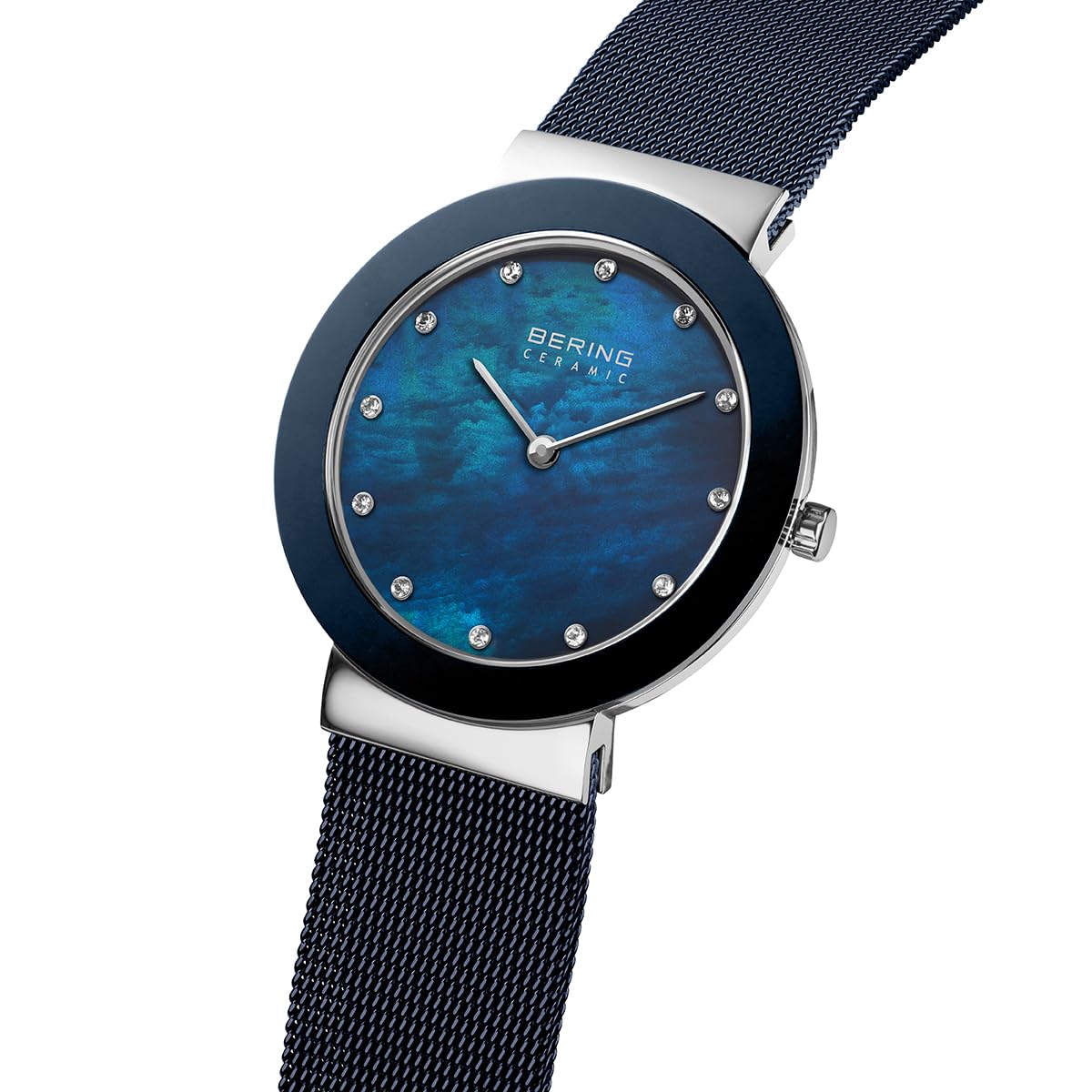 BERING Women's Ceramic Watch with Quartz Movement - Stainless Steel Case & Scratch-Resistant Sapphire Glass | Elegant Dress Watch for Business, Party & Everyday Wear