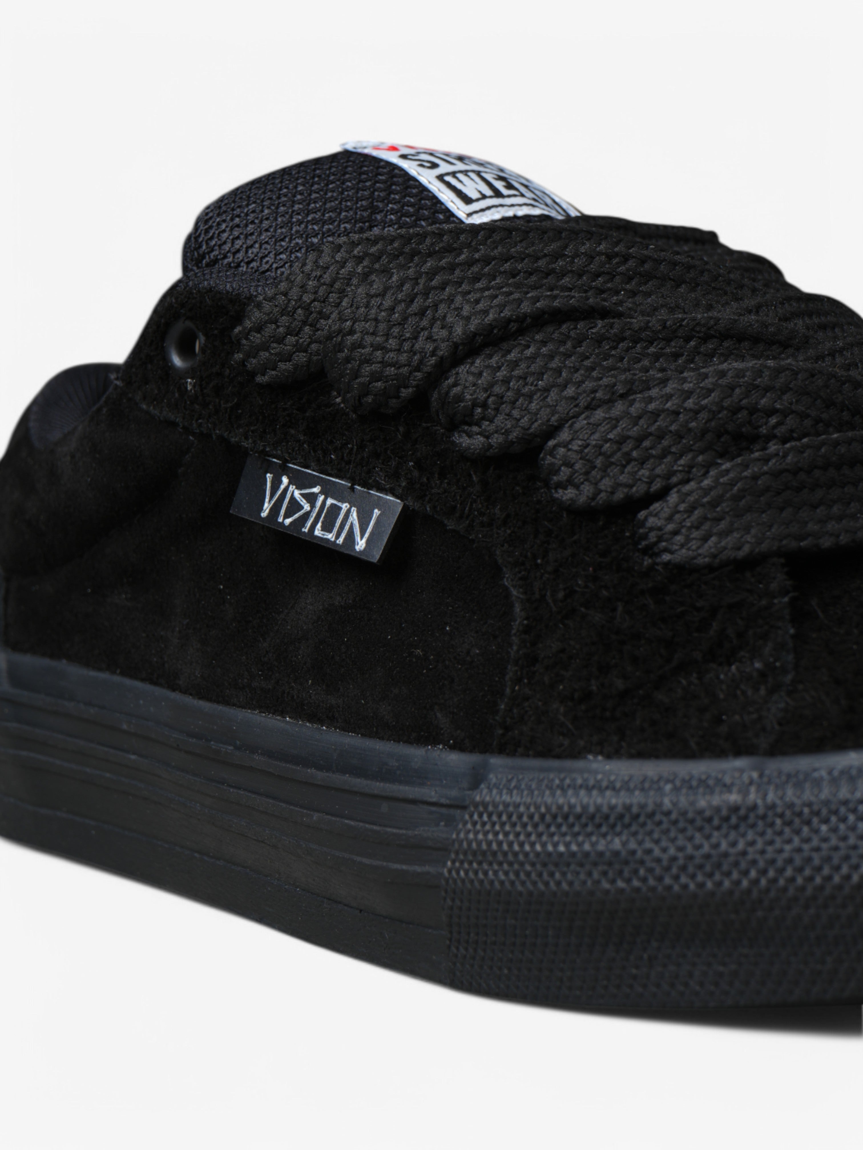 Vision Street Wear Odd Cirkus Suede Skate Shoes for Men & Women - Black High-Top Sneakers for Street Style & Skateboarding