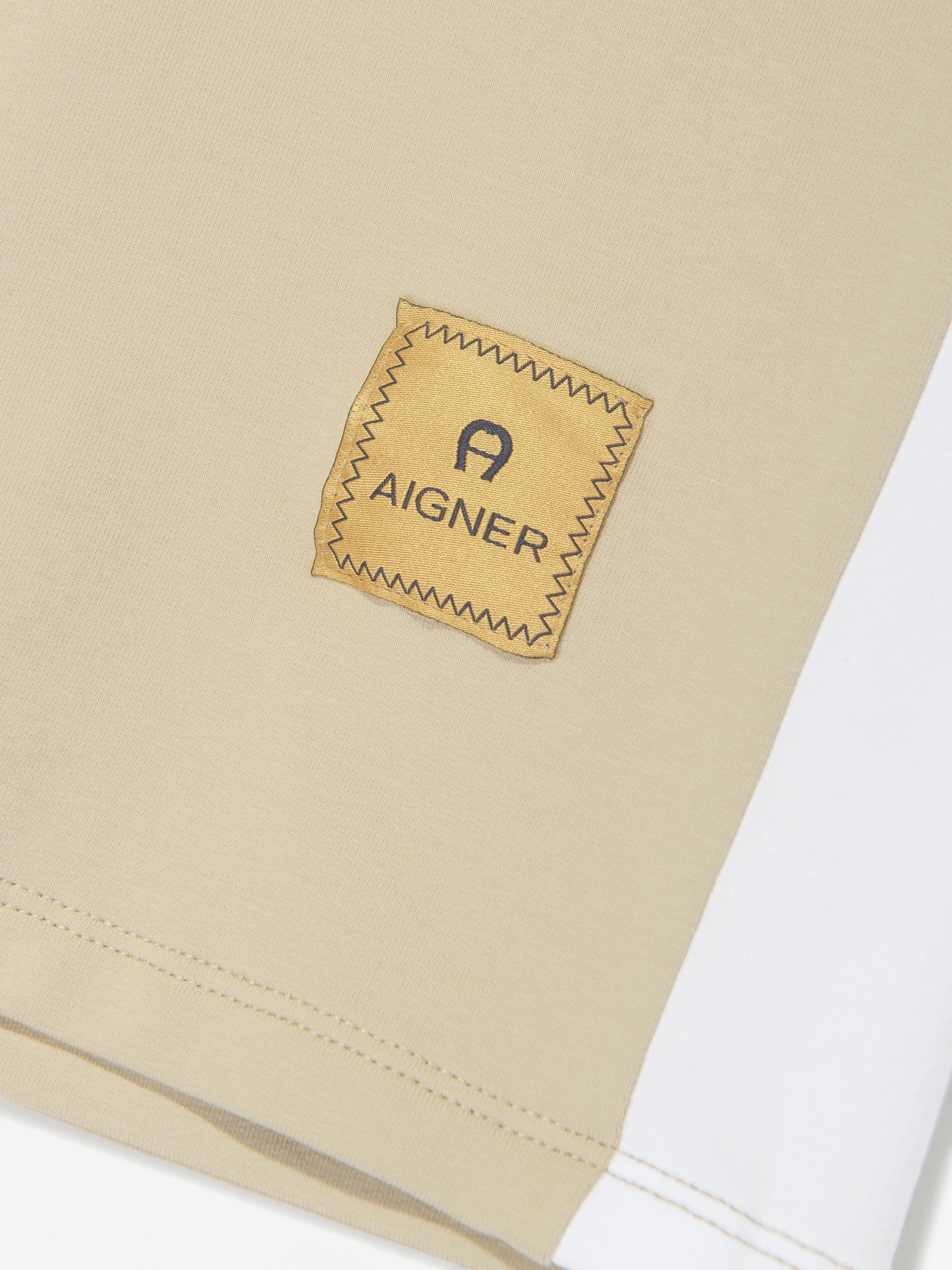 Aigner Boys Logo Bermuda Shorts in Beige - Comfortable Casual Summer Shorts for Kids, Perfect for Outdoor Play, Beach & Vacation