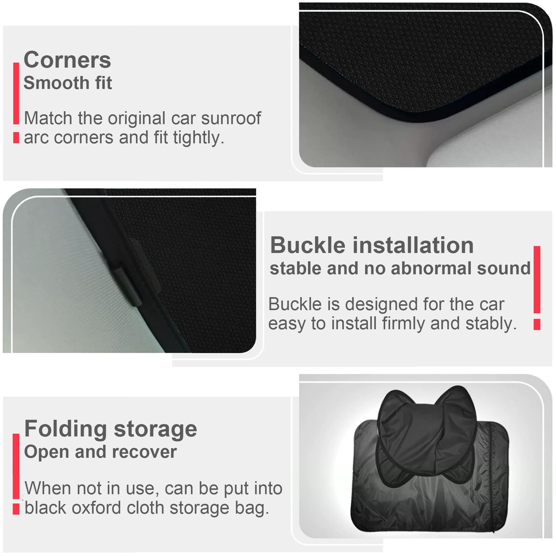 Tesla Model S Sunroof Sunshade - Foldable UV Protection Glass Roof Cover for 2016-2021 Models | Perfect for Summer Driving & Parking