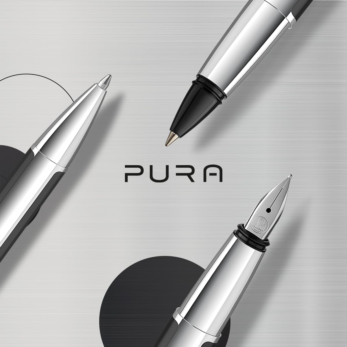 Pelikan Pura R40 Rollerball Pen with Refill - Premium Anthracite Ink Pen for Smooth Writing | Ideal for Office, School & Gift Giving